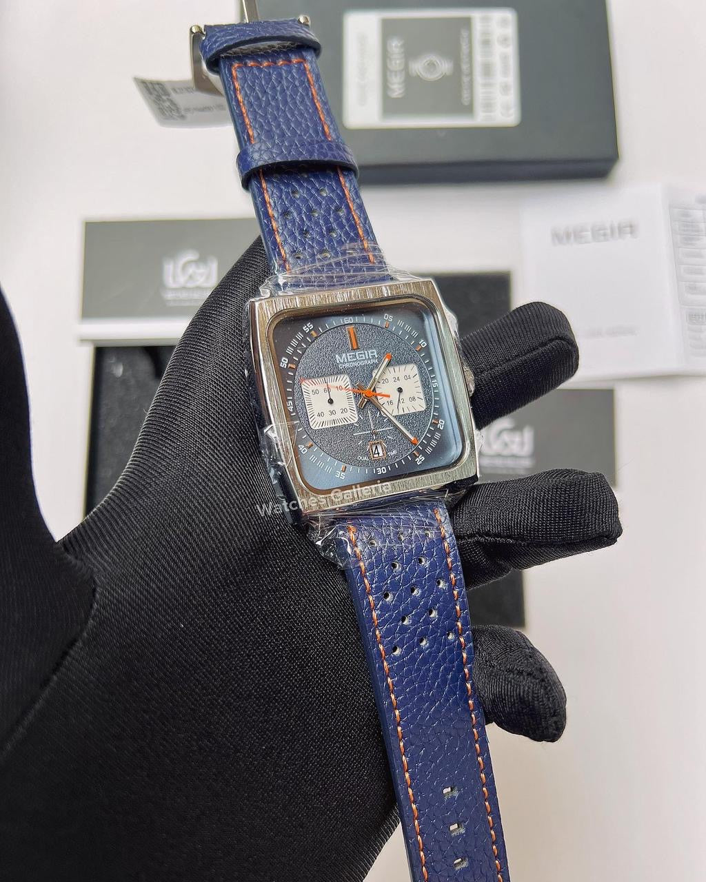 Megir Monaco Chronograph Quartz (Blue) ML2182