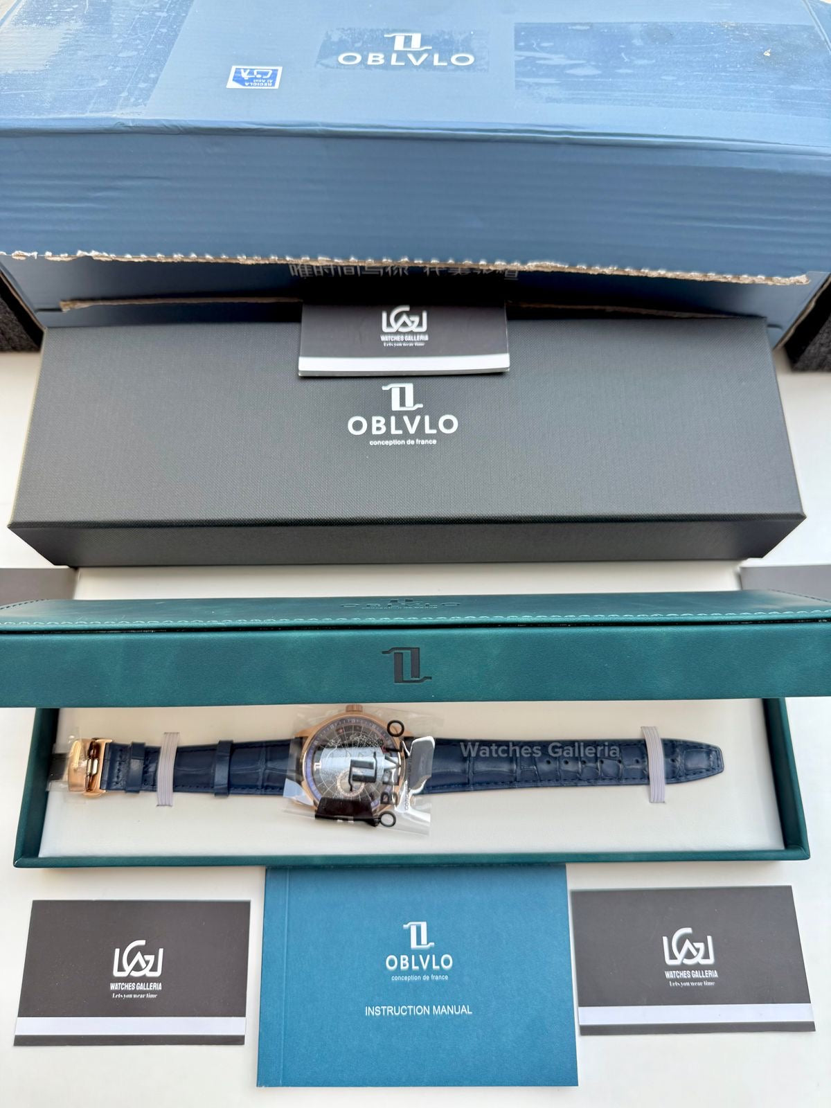 Oblvlo Grand Complications Calestial Autmatic (Blue Gold) oblvloGC Watches Galleria
