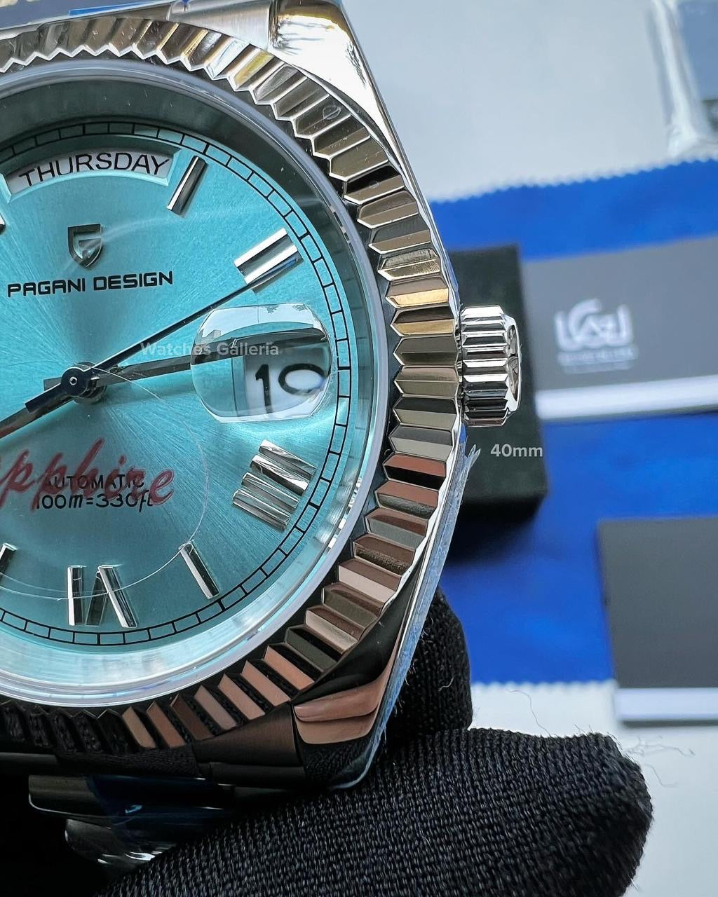 Pagani Design Date Day Automatic 40mm Seiko NH36A Ice Blue Dial PD1783
