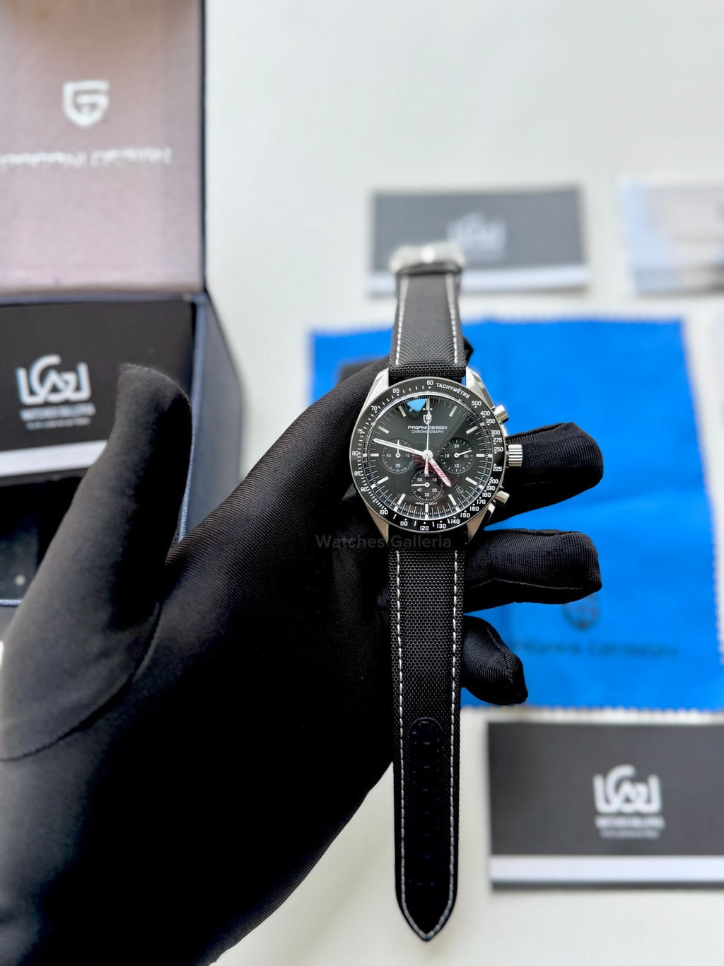 Pagani Design PD1701 Speedmaster Moonwatch Canvas (Black) Pagani Design in Pakistan