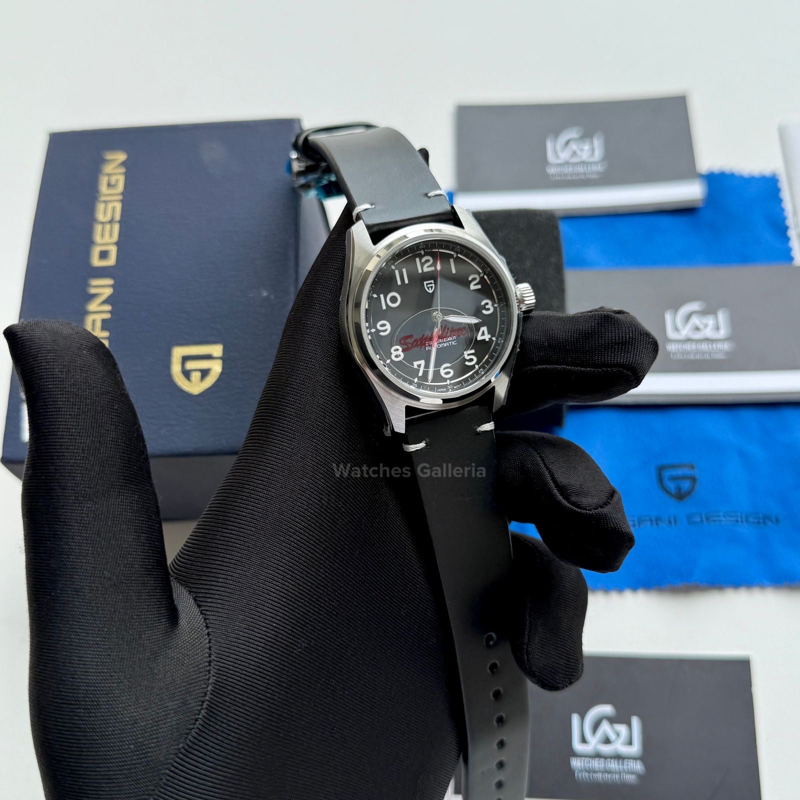 Pagani Design Spirit Pilot Automatic (Black-Leather) PD1717 Watches Galleria
