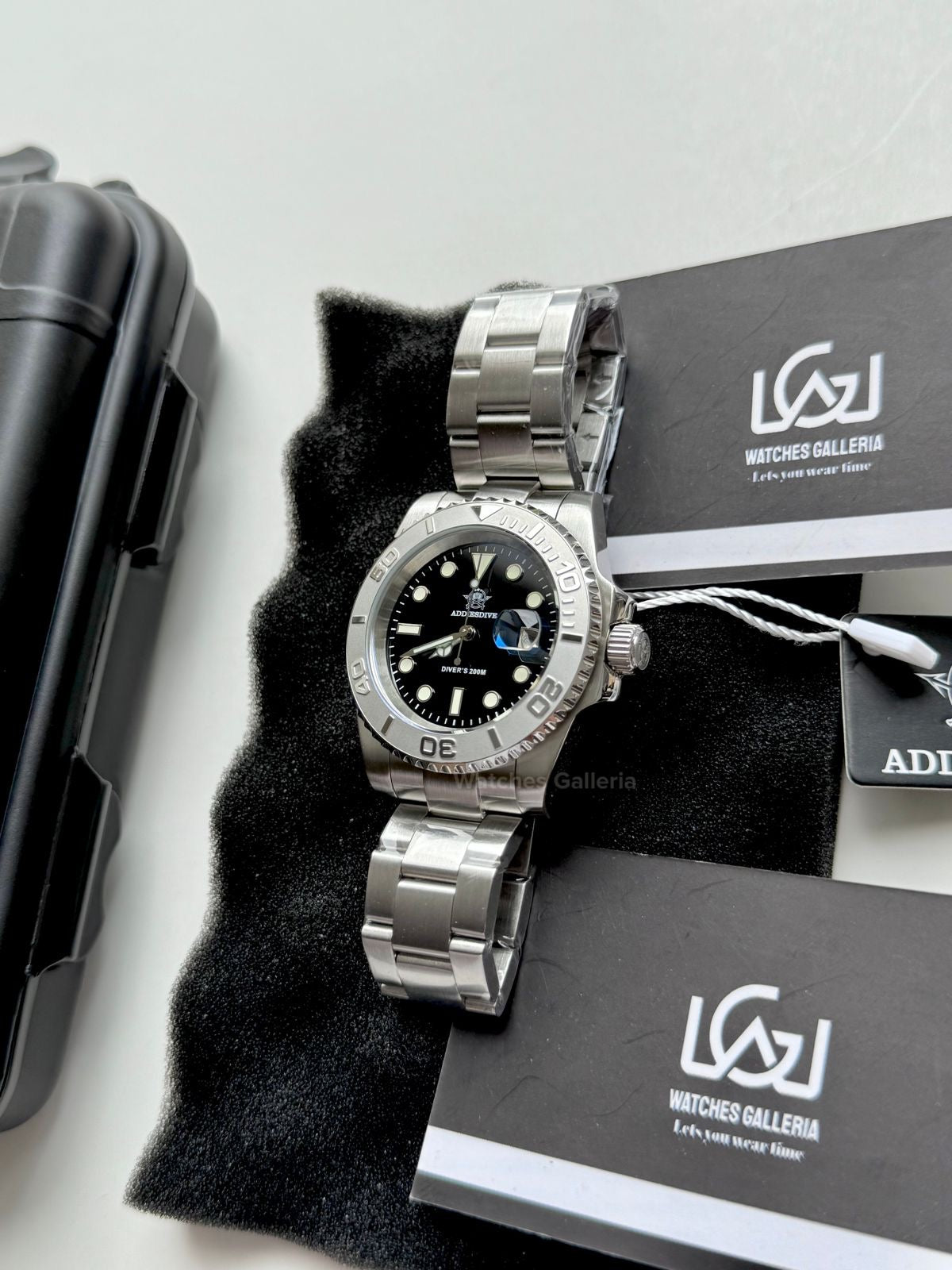 Addiesdive Yachtmaster Black Quartz (Silver Bezel) MY-H3-C Watches Galleria © Copyrights All Right Reserved