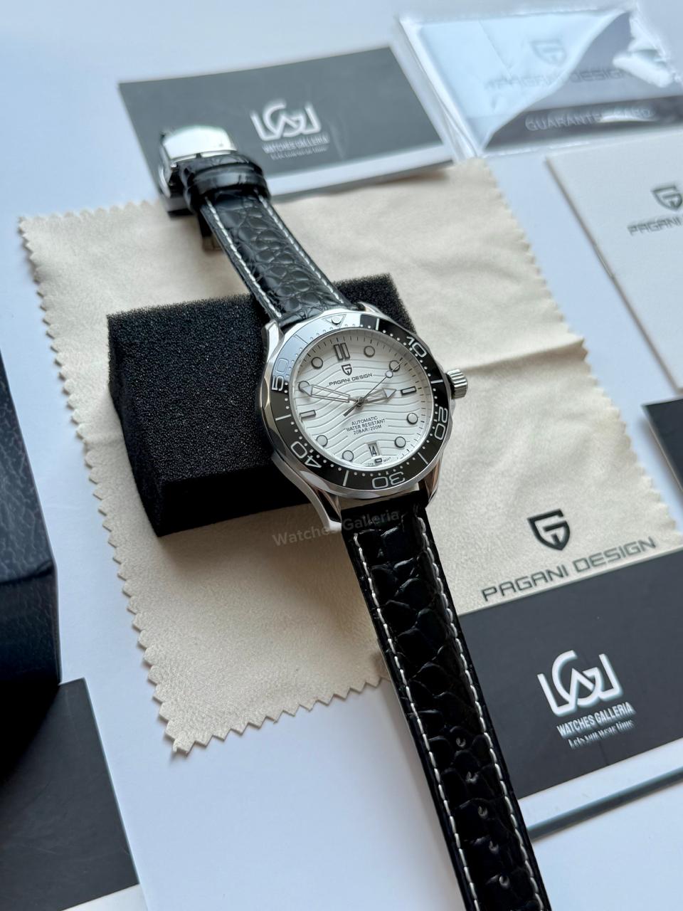 Pagani Design PD1685 Seamaster Diver White Automatic Watch – 200M Sapphire Crystal NH35A/Miyota Luxury Dive Watch in Pakistan | Watches Galleria