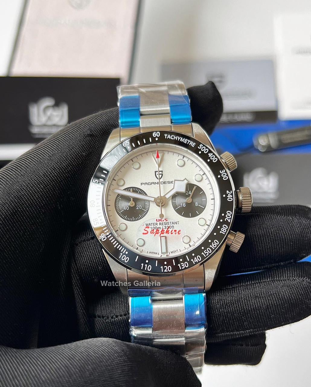 Pagani Design Black Bay Chronograph Quartz (White) PD1718