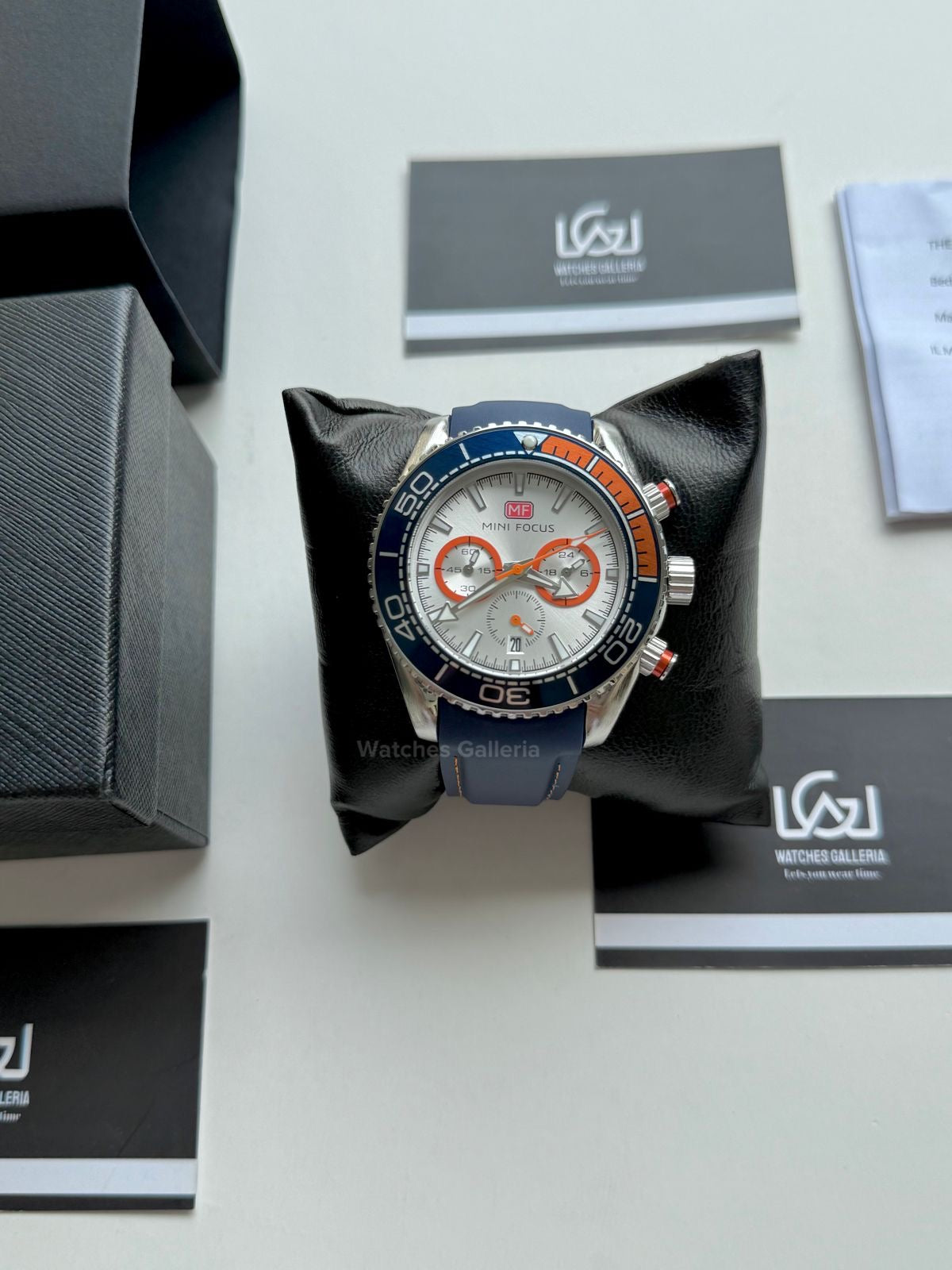 Mini Focus Speedmaster Planet Ocean Quartz (Blue/Orange) MF0426G01 Watches Galleria
