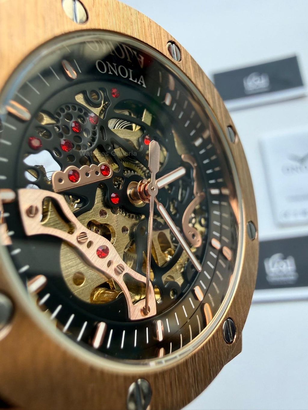 Onola 3834 Royal Oak Offshore Skeleton Gold Black 46mm Automatic – Premium Skeleton Design