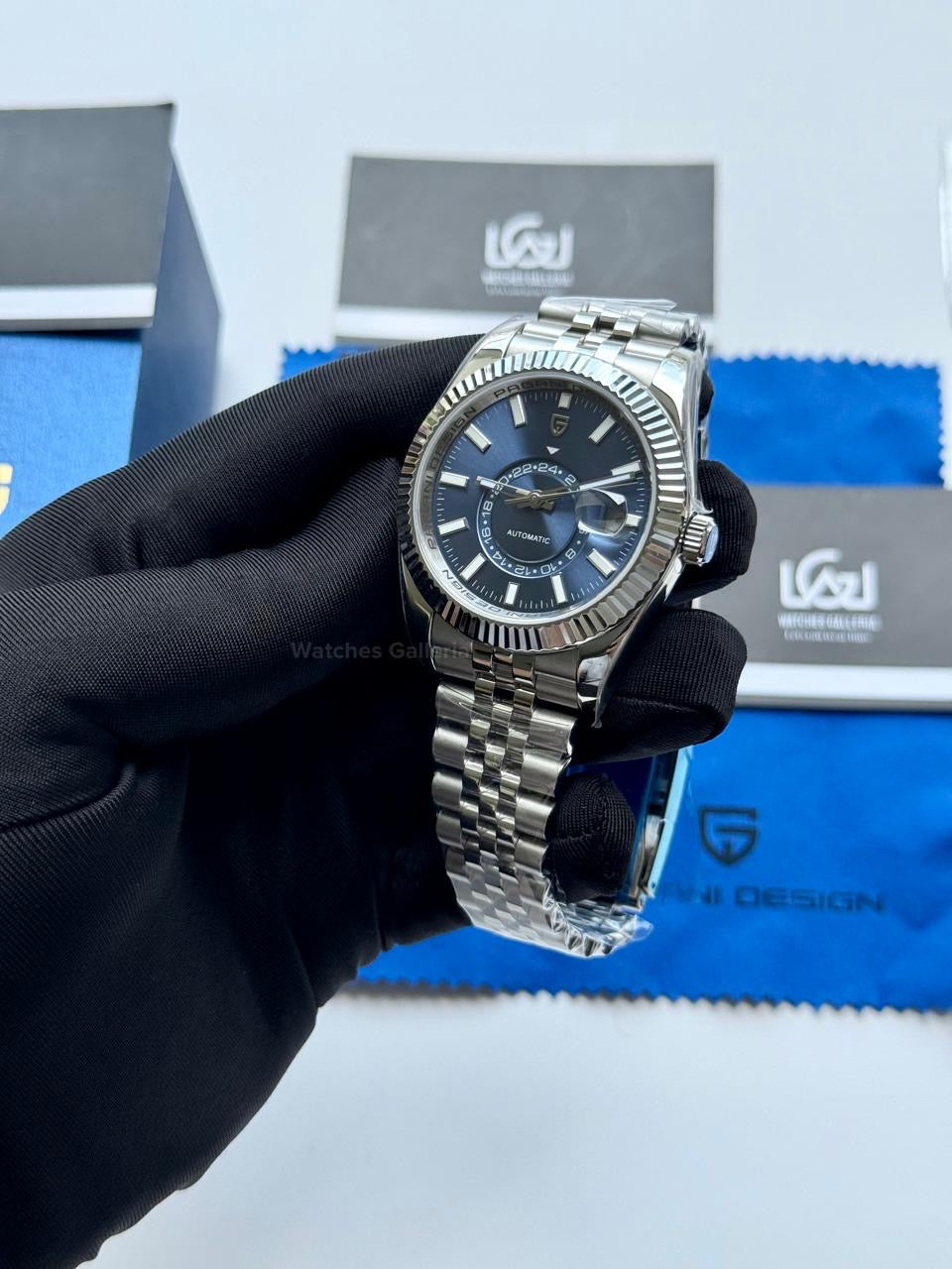 Pagani Design PD1888 Blue Sky Dweller Blue Dial Automatic GMT Watch – Limited Edition of 1000, Exclusive to Watches Galleria Pakistan