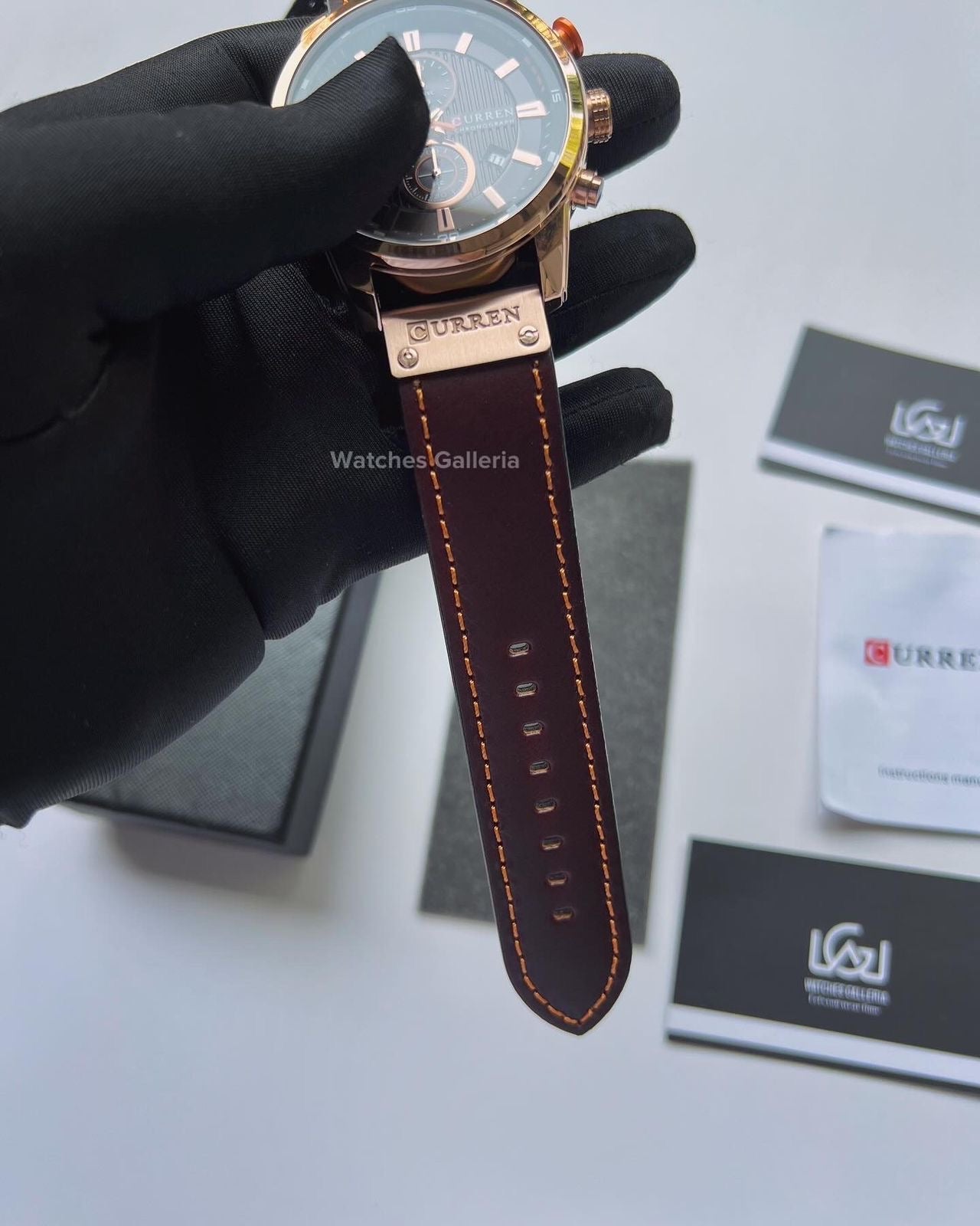 Curren Chronograph (Rose Gold Brown) C8921 Watches Galleria