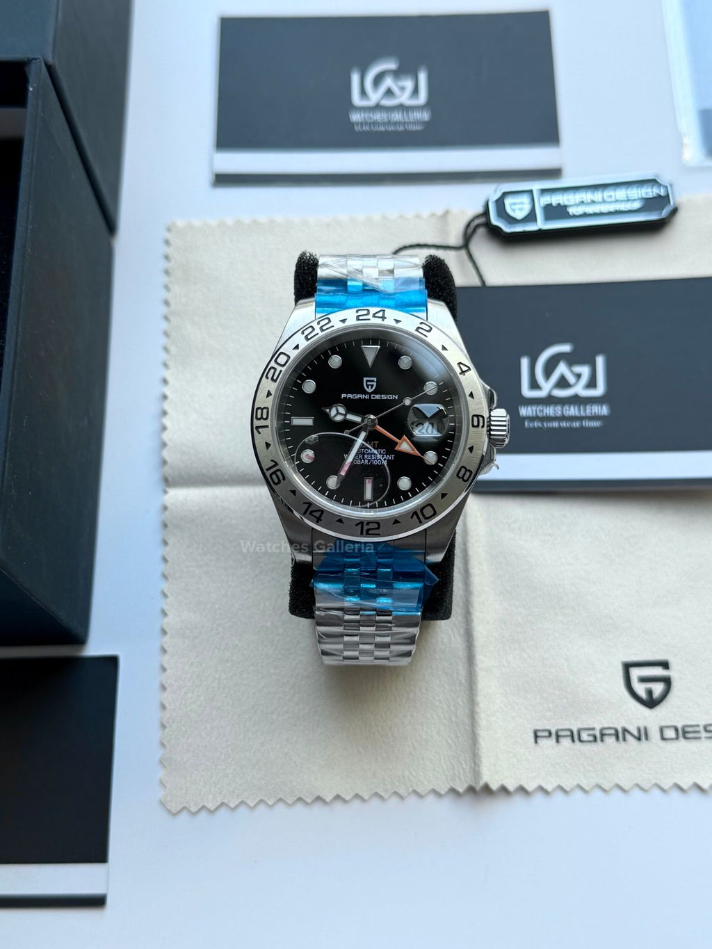 Pagani Design PD1682 Explorer II Black 42mm GMT Automatic – Sapphire Glass | Jubilee Bracelet | 100M WR