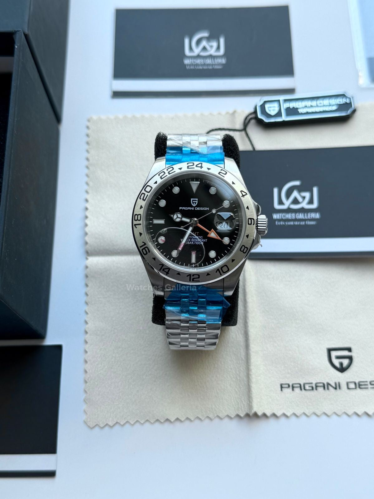 Pagani Design PD1682 Explorer II Black 42mm GMT Automatic – Sapphire Glass | Jubilee Bracelet | 100M WR