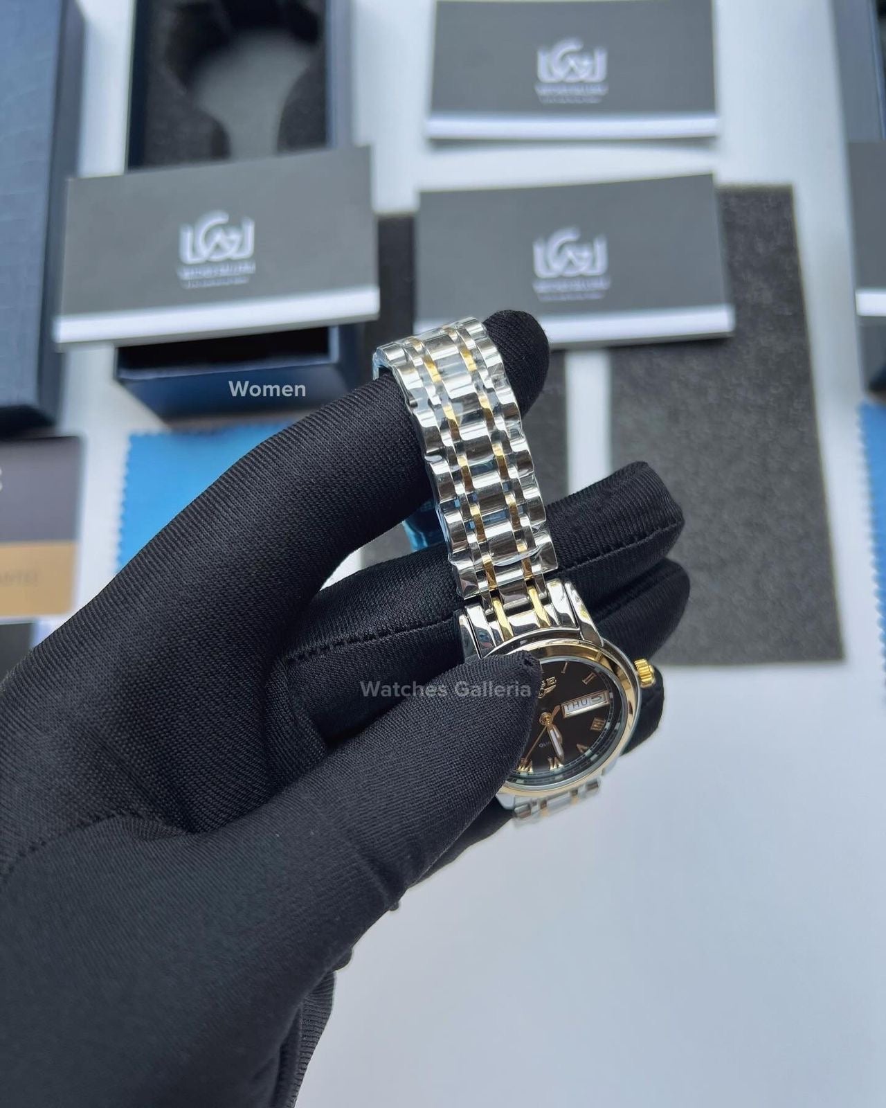 Lige Date Day Couple Watch (Gold/Black) Lige9846 Lige10007L