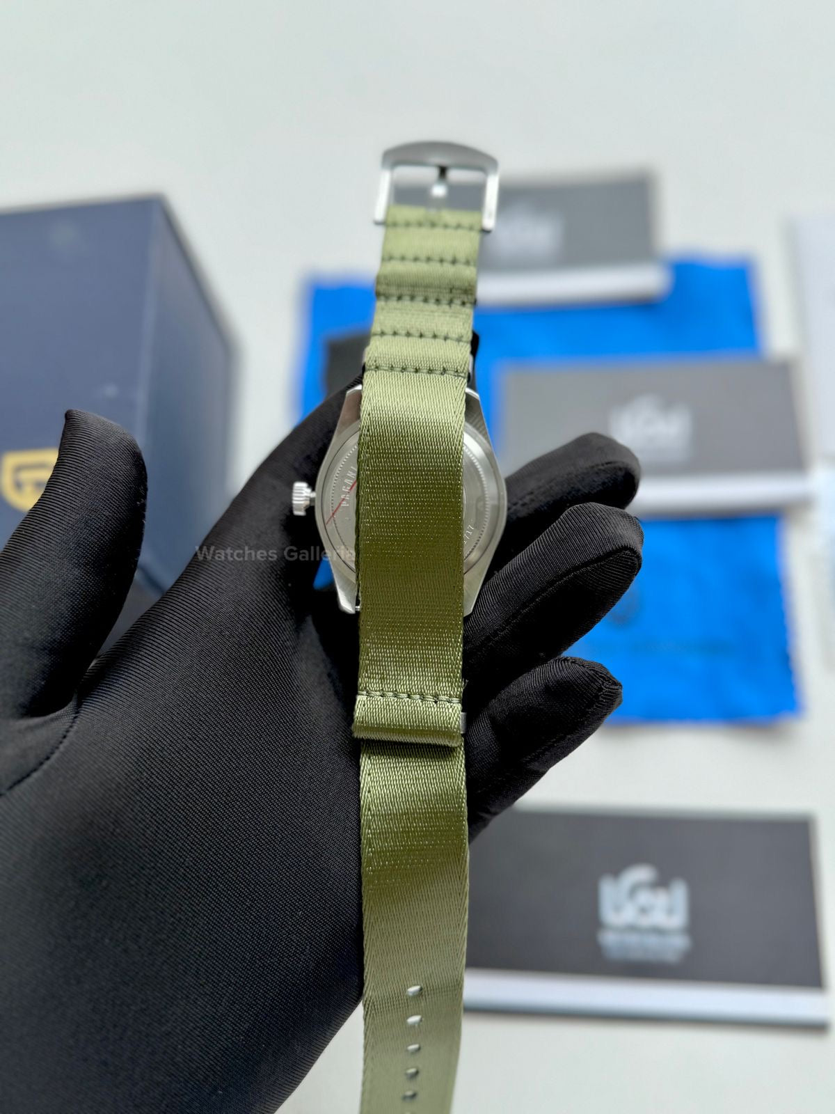 Pagani Design Spirit Pilot Automatic (Green-Nylon Bracelet) PD1717 Watches Galleria