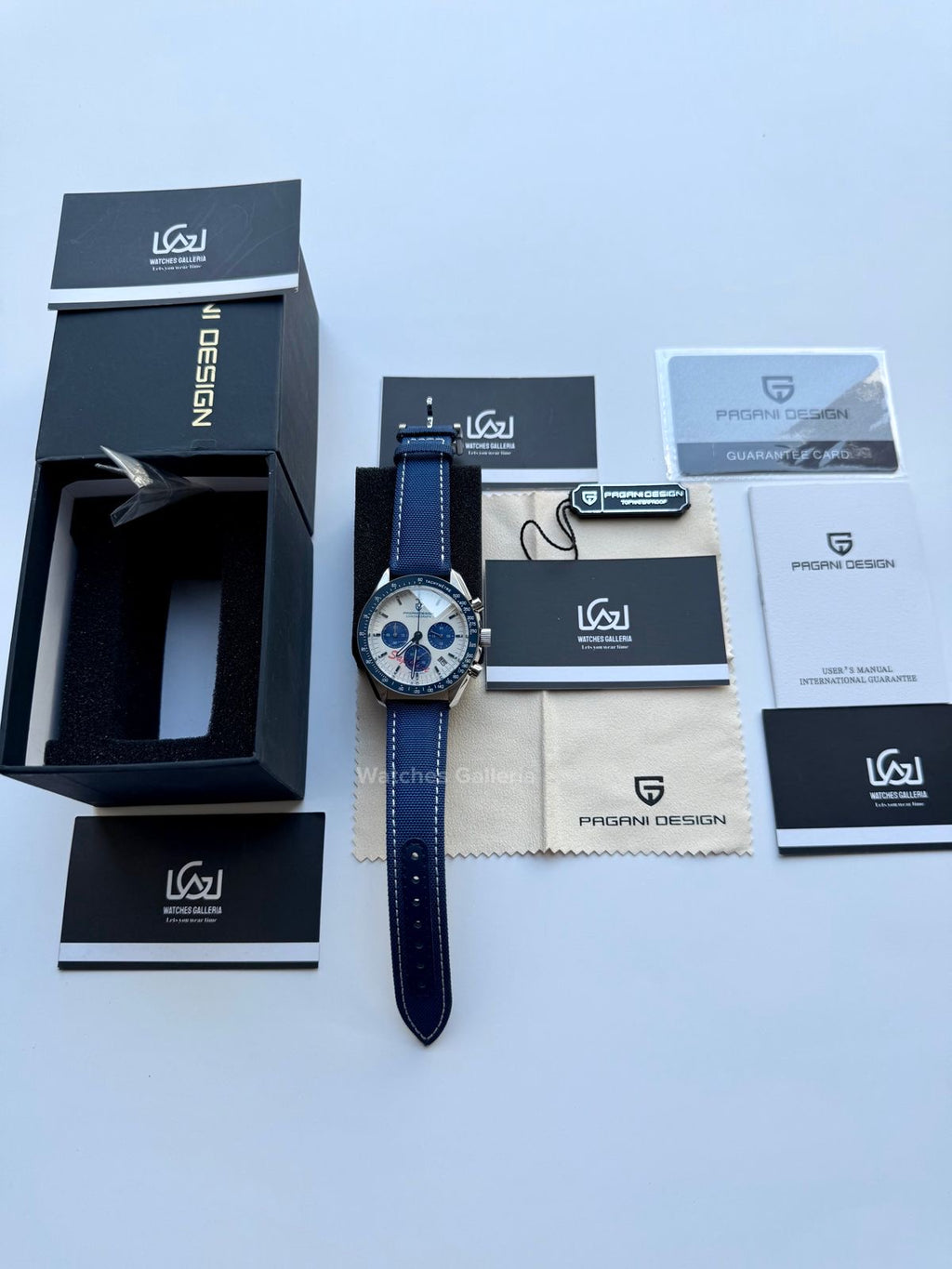 Pagani Design PD1701 Speedmaster Moonwatch Blue 40mm Chronograph – Seiko VK63 Quartz | Sapphire Crystal | 100M WR