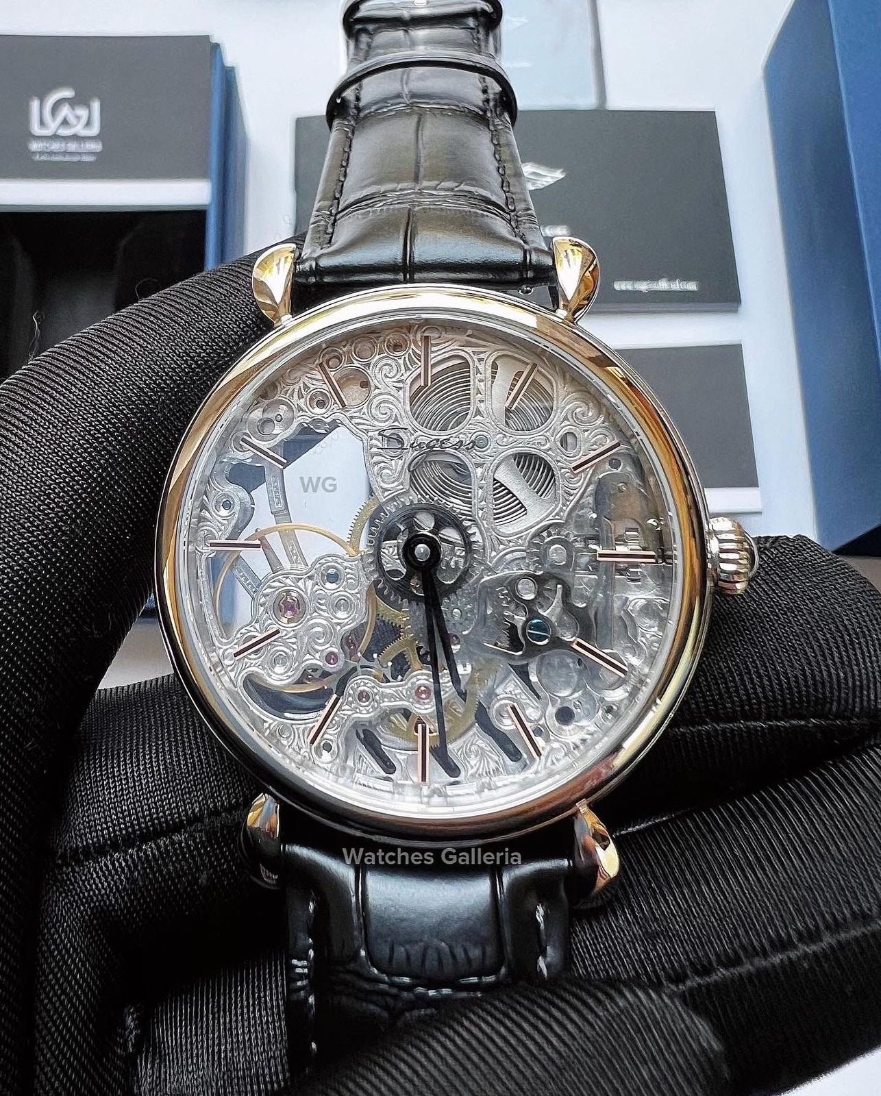 Sugess Skeleton Slimmaster Manual Wind (Black Silver) SU3600 (Discontinued)