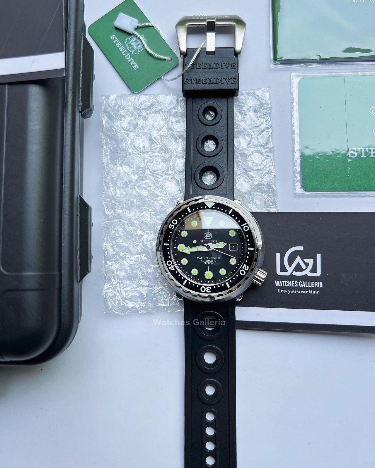 Steeldive Tuna Marineengineer Automotic (Black) SD1975