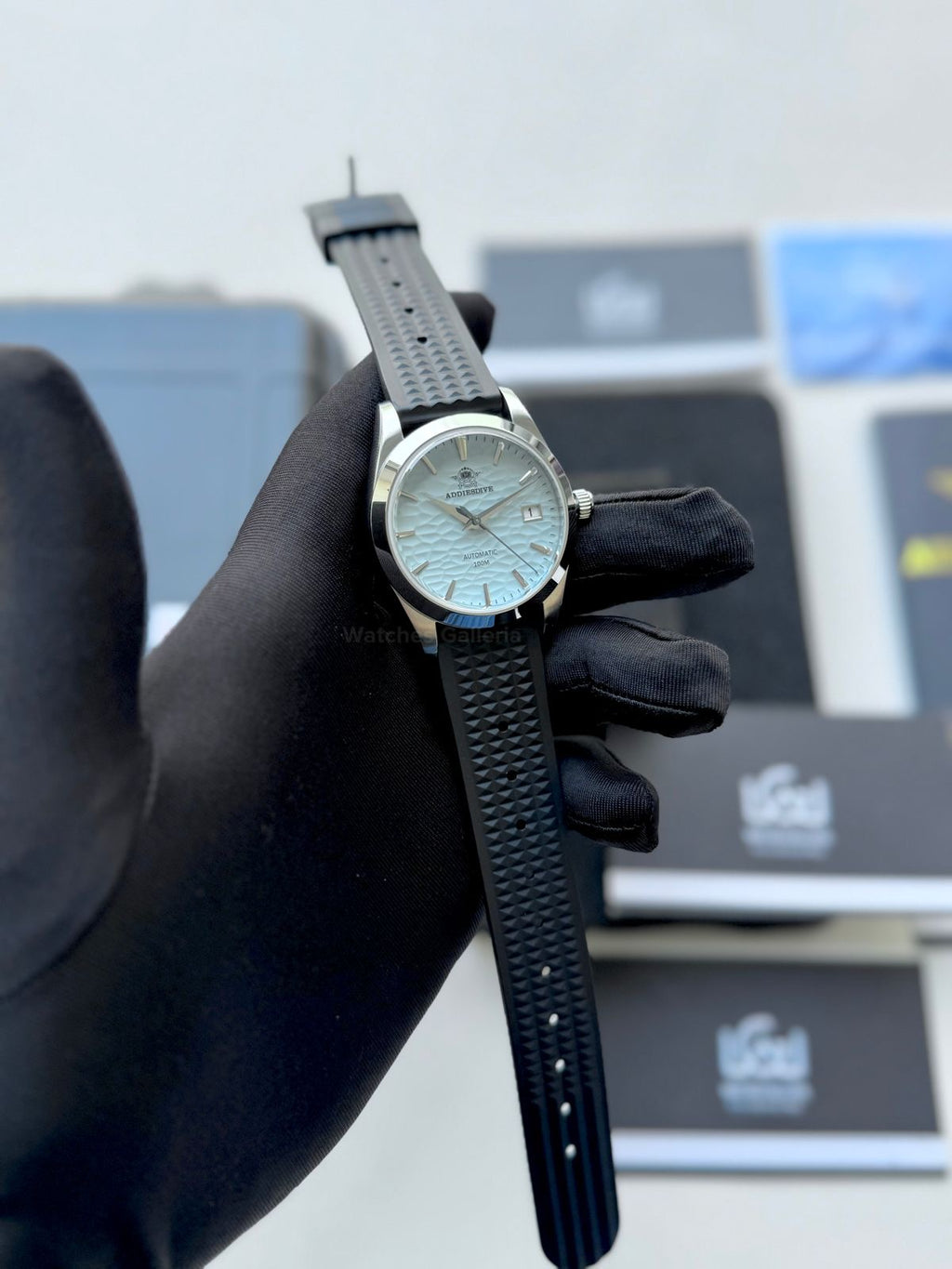 Addiesdive AD2118 Omiwatari Blue Silicon “Ice Blue” Addiesdive Watch in Pakistan