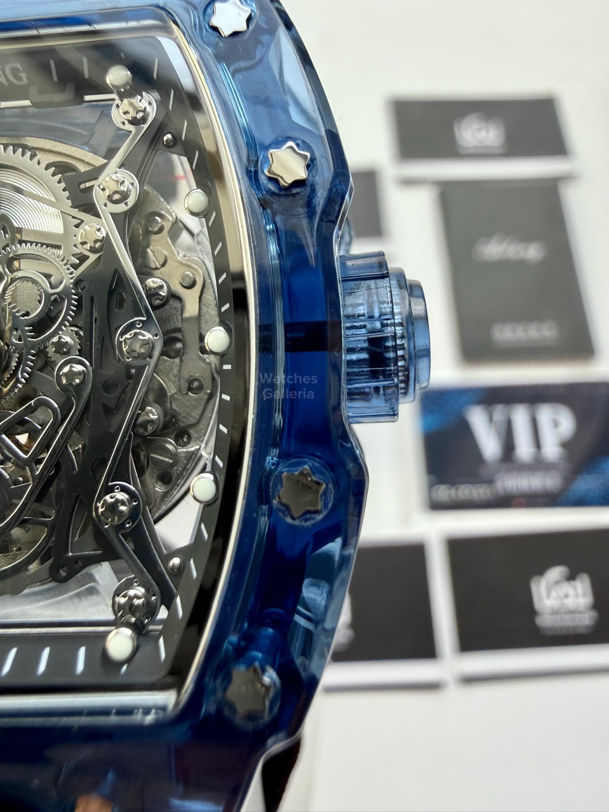 Ailang 8109 Skeleton Watch for Men White Blue Automatic Mechanical Watch Original Ailang Watch Pakistan