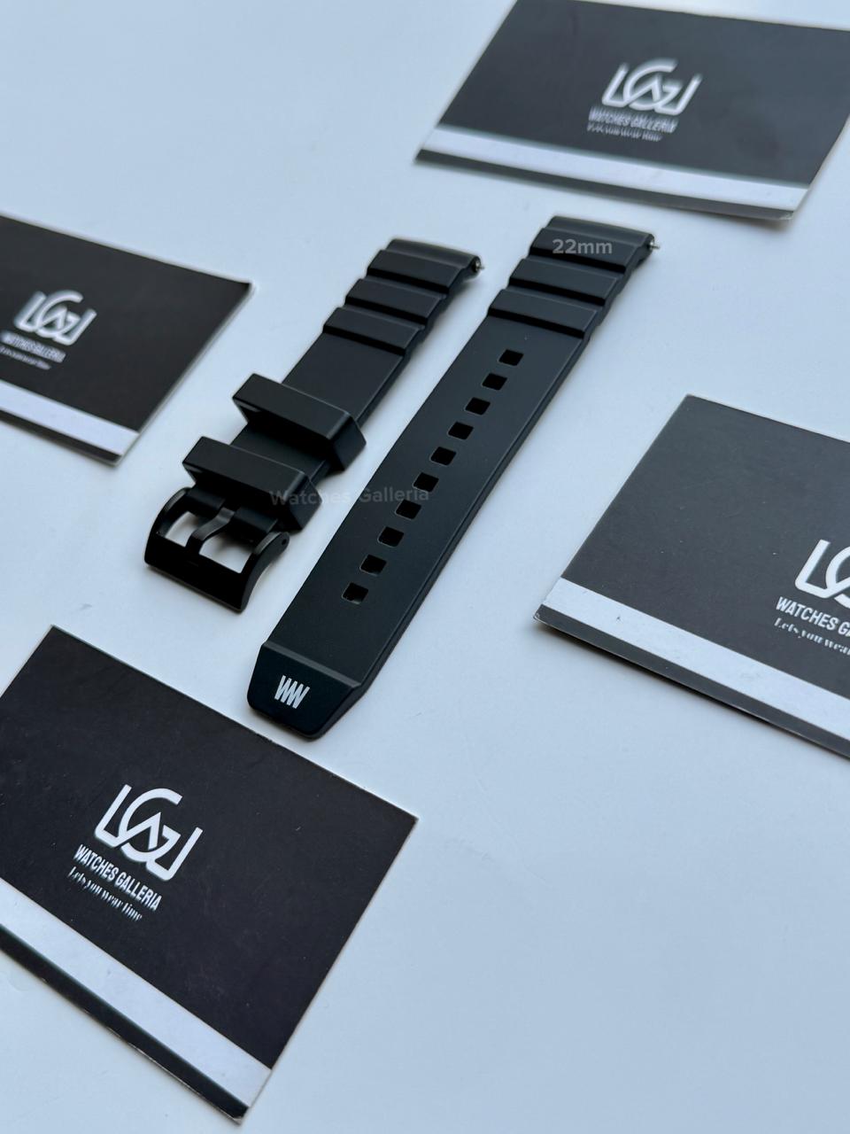 Premium Silicone Rubber Strap 22mm – Quick Release Pin Buckle | Black Buckle | Universal Fit for 22mm Watches