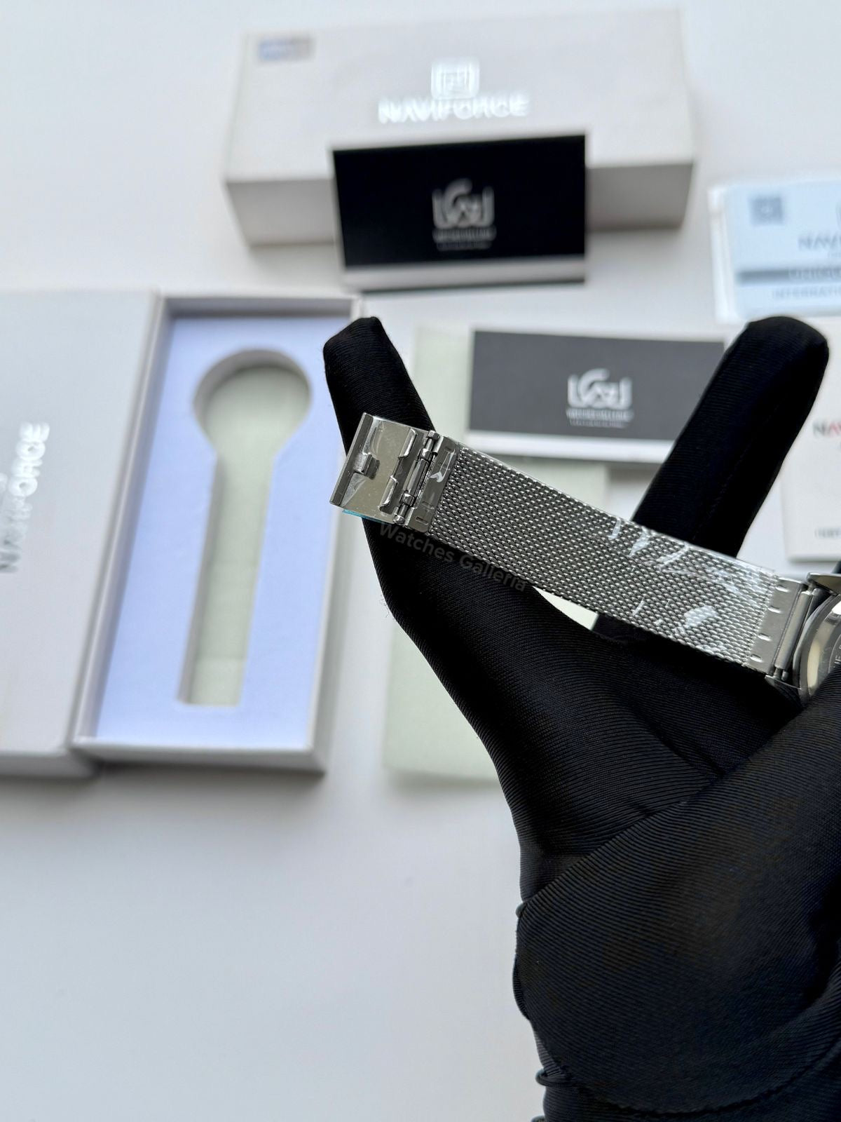 Naviforce NF5028 Blue Classic Stones Quartz Watch (Unisex) Naviforce Watch Pakistan