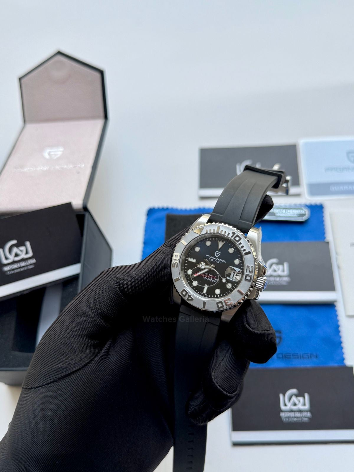 Pagani Design PD1651 YachtMaster Deep Sea 40mm Automatic – Seiko NH35A Japan Movement | Sapphire Crystal | 100M WR | Silicon Strap