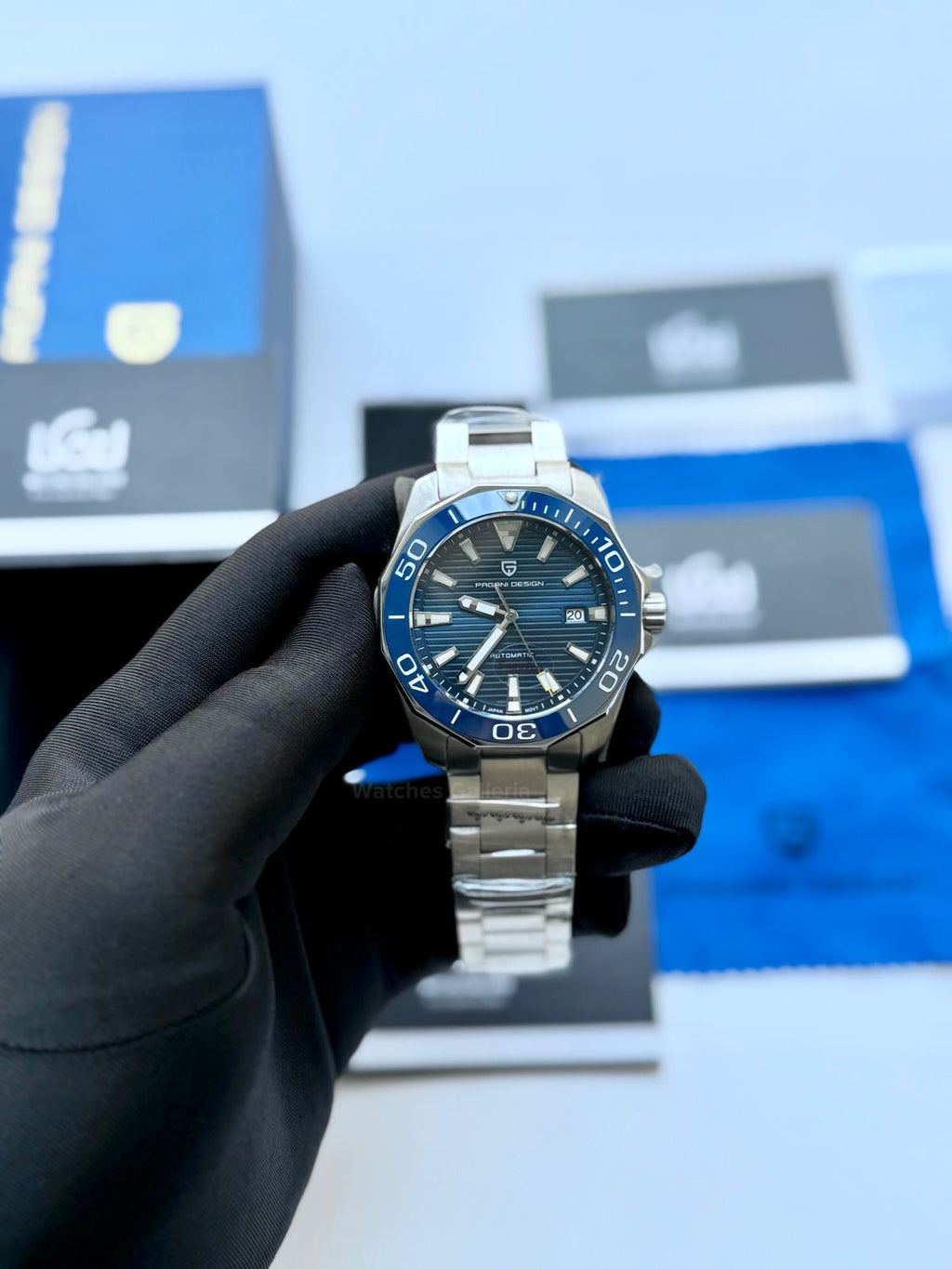 Pagani Design PD1668 Aquaracer Blue 43mm Automatic – Discontinued Model | Sapphire Glass | Seiko NH35A | 100M WR