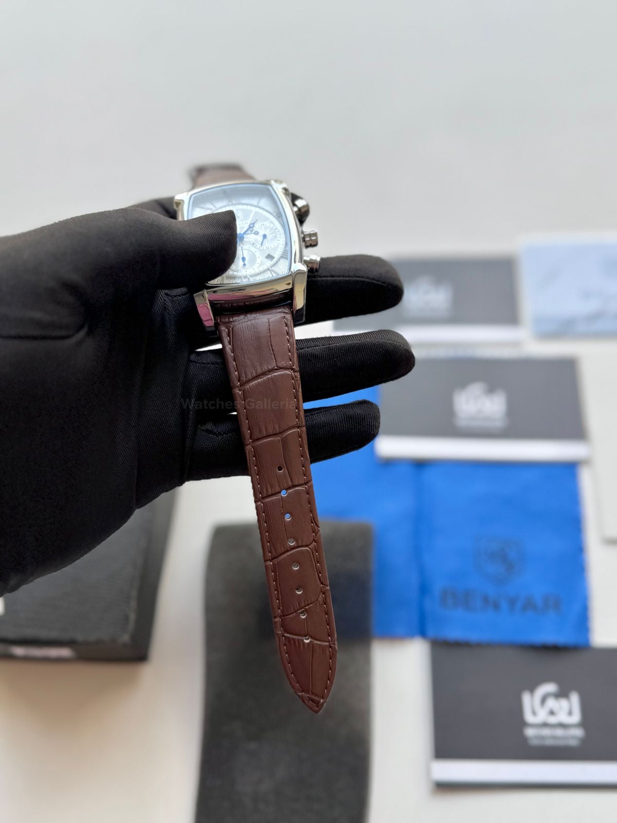 Benyar BY5113 Square Chronograph (Brown/Silver) Benyar Watch Pakistan