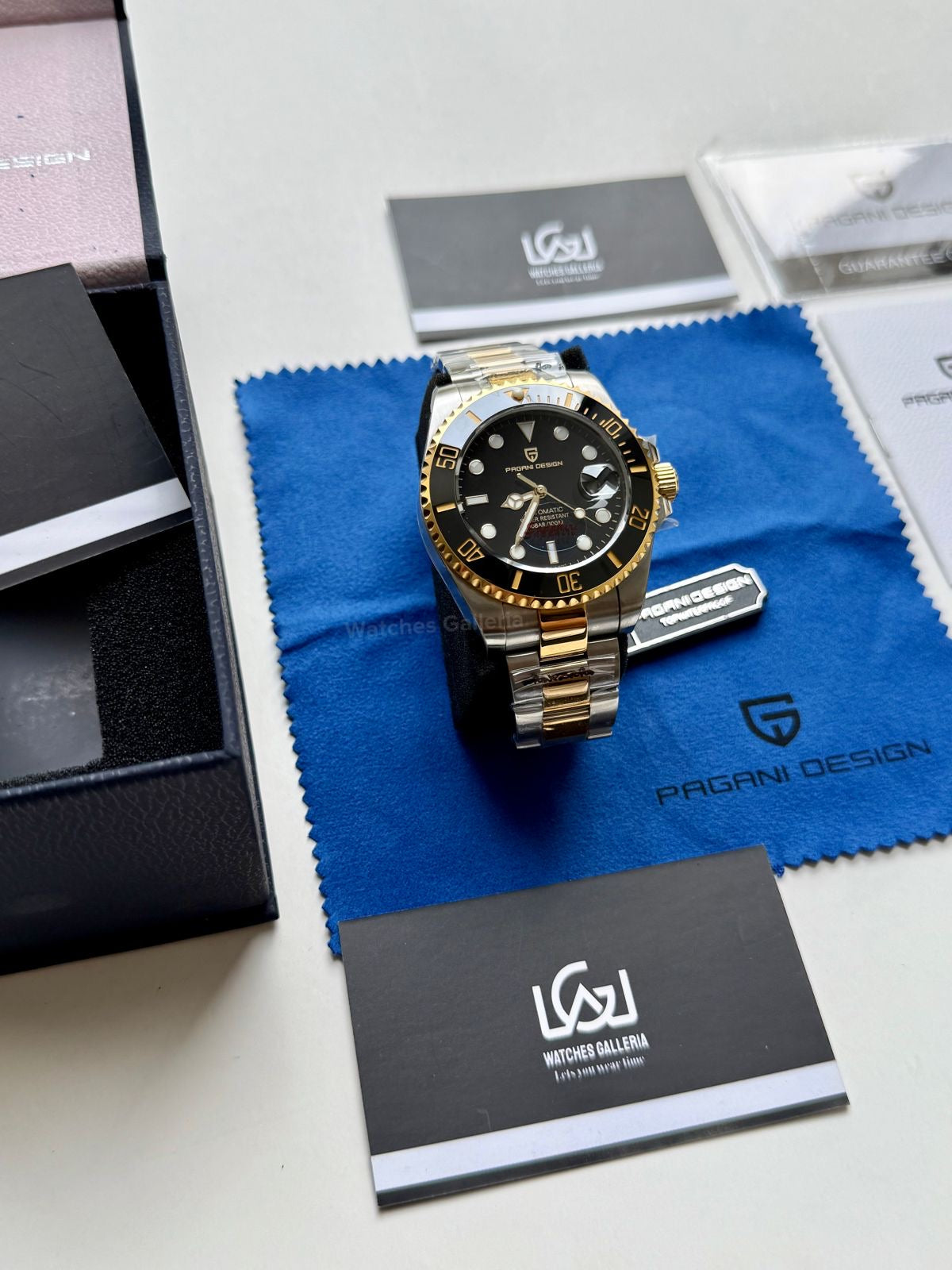 Pagani Design Submariner Automatic PD1639 (Gold Black) Pagani Design in Pakistan