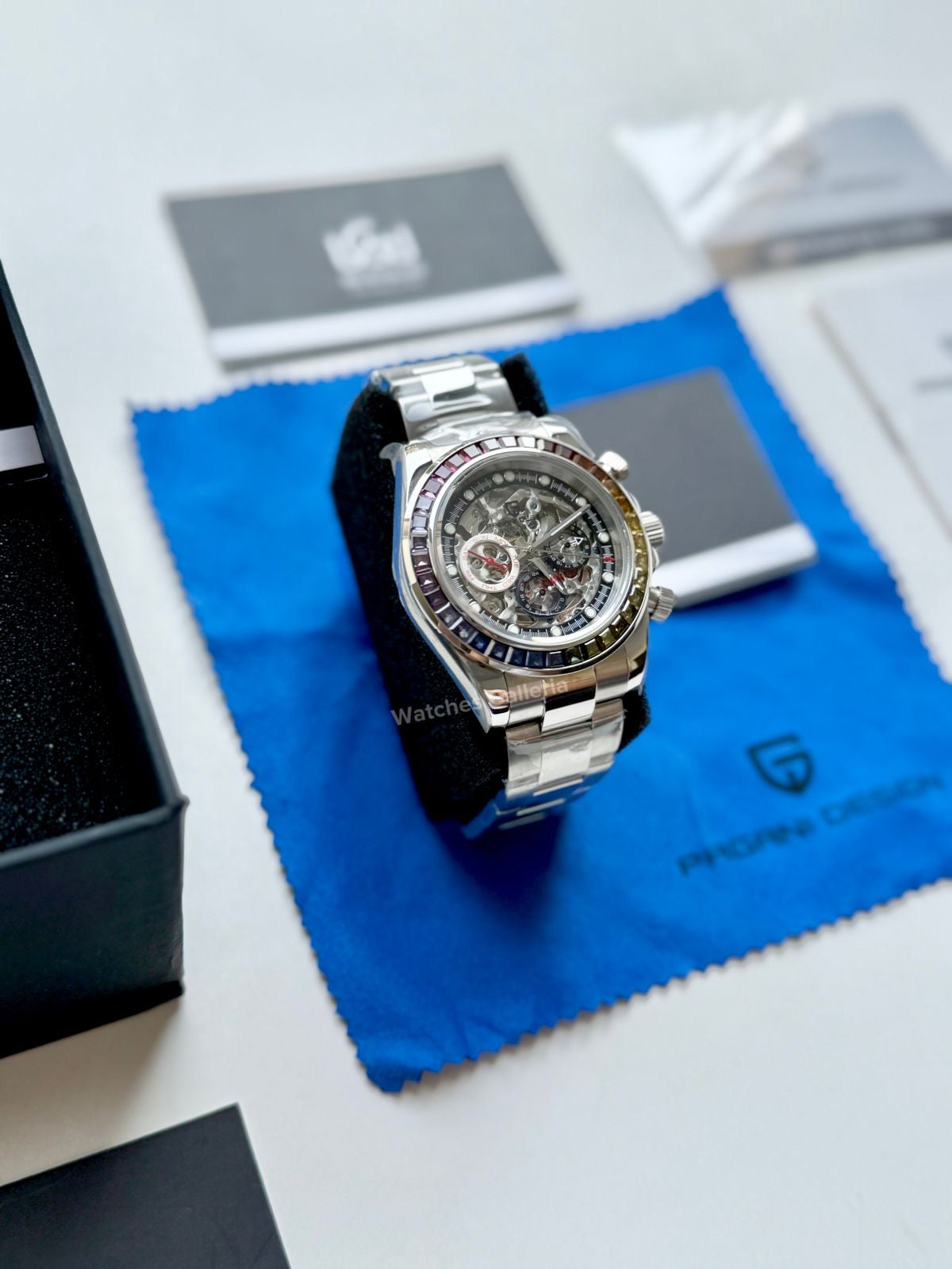 Pagani Design Rainbow Skeleton Automatic PD1653 (Silver) Pagani Design in Pakistan