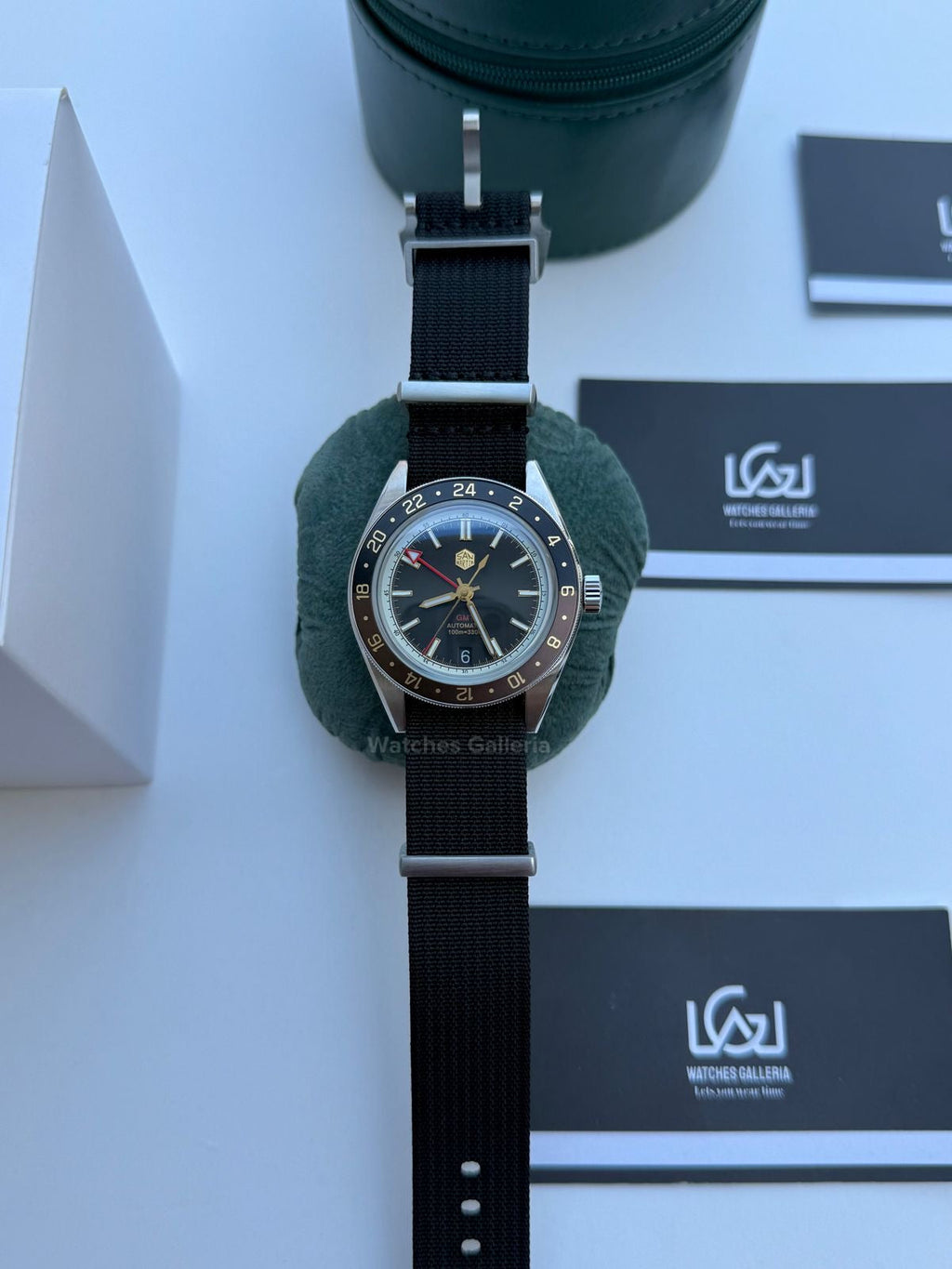 San Martin GMT RootBeer Automatic (Black Nato Straps) SN0116 Watches Galleria