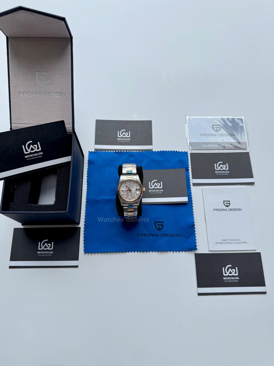 Pagani Design PD1794L Ladies Oyster Perpetual Date Two tone Dial Watch in Pakistan – 31mm Elegant Stainless Steel Quartz Luxury Watch