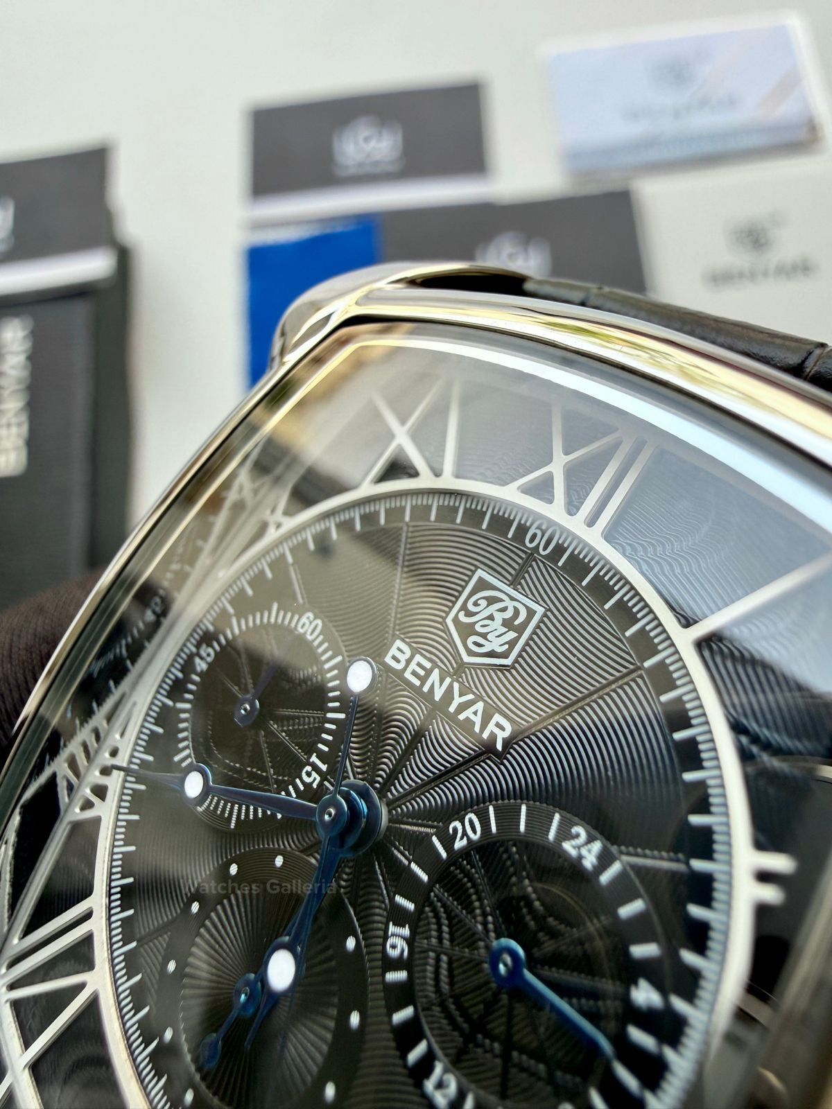 Benyar BY5113 Square Chronograph (Black/Silver) Benyar Watch Pakistan