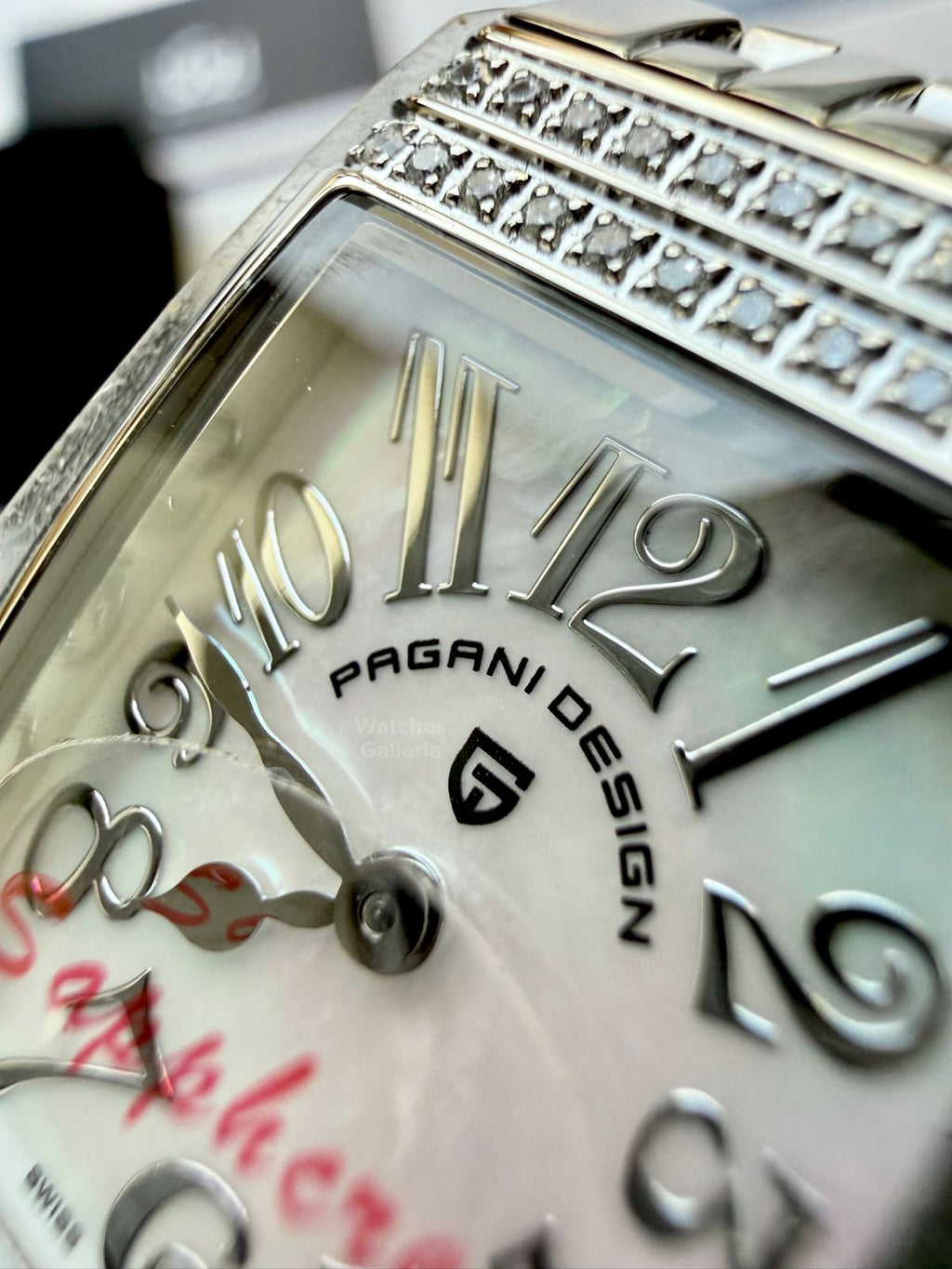 Pagani Design PD1737 Square Ladies Watch Silver White 22mm – Swiss Ronda 762 Quartz | Sapphire Glass | Elegant Stone Dial