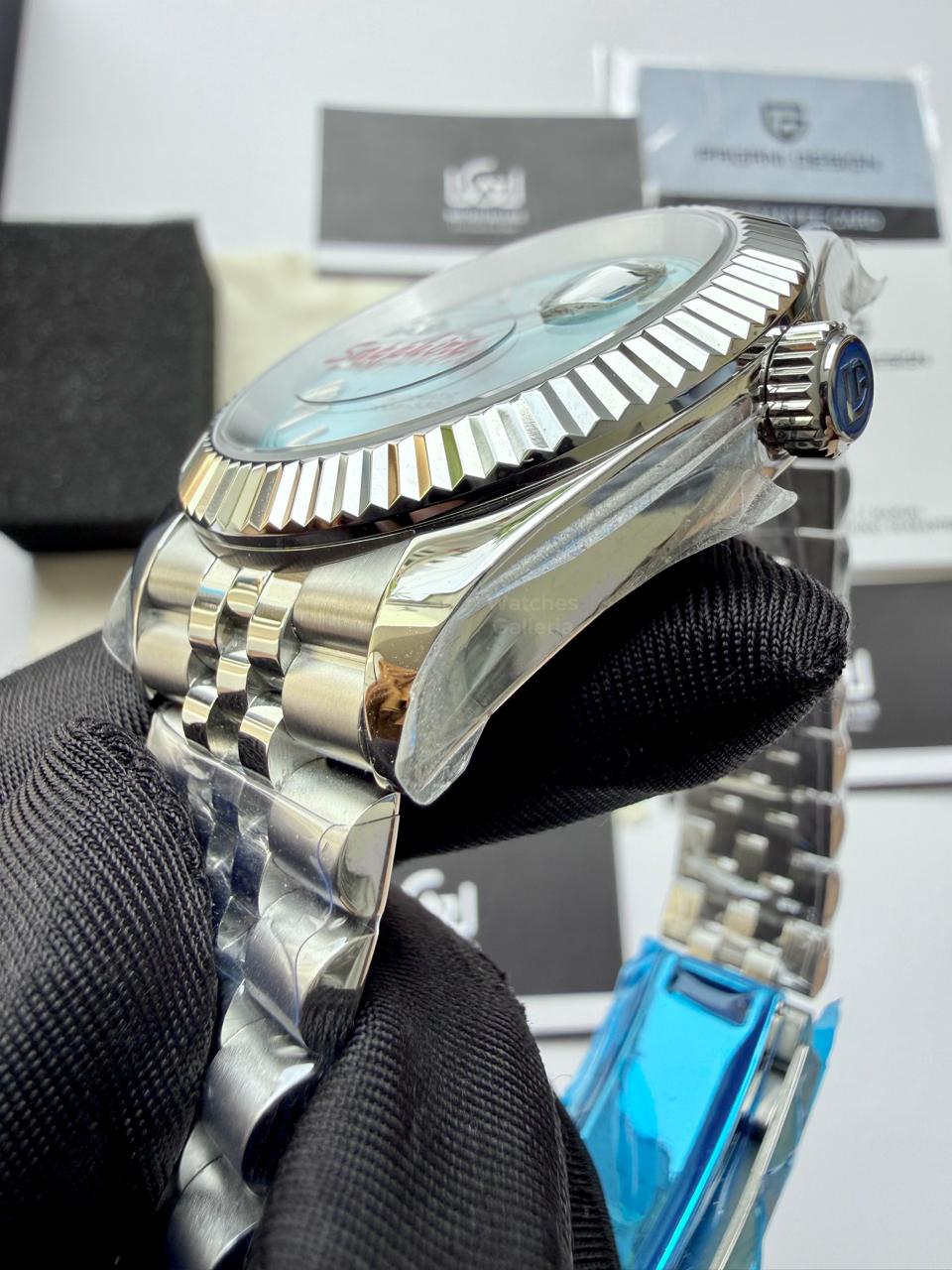 Pagani Design PD1783 Date Day Ice Blue Jubilee Edition Automatic Watch | Seiko NH36A | Sapphire Crystal | 100M Waterproof | Pakistan