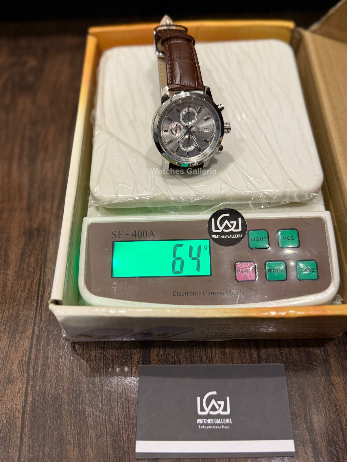 Benyar Classic Chronograph Quartz (Brown ~ Silver) BY5102 Watches Galleria