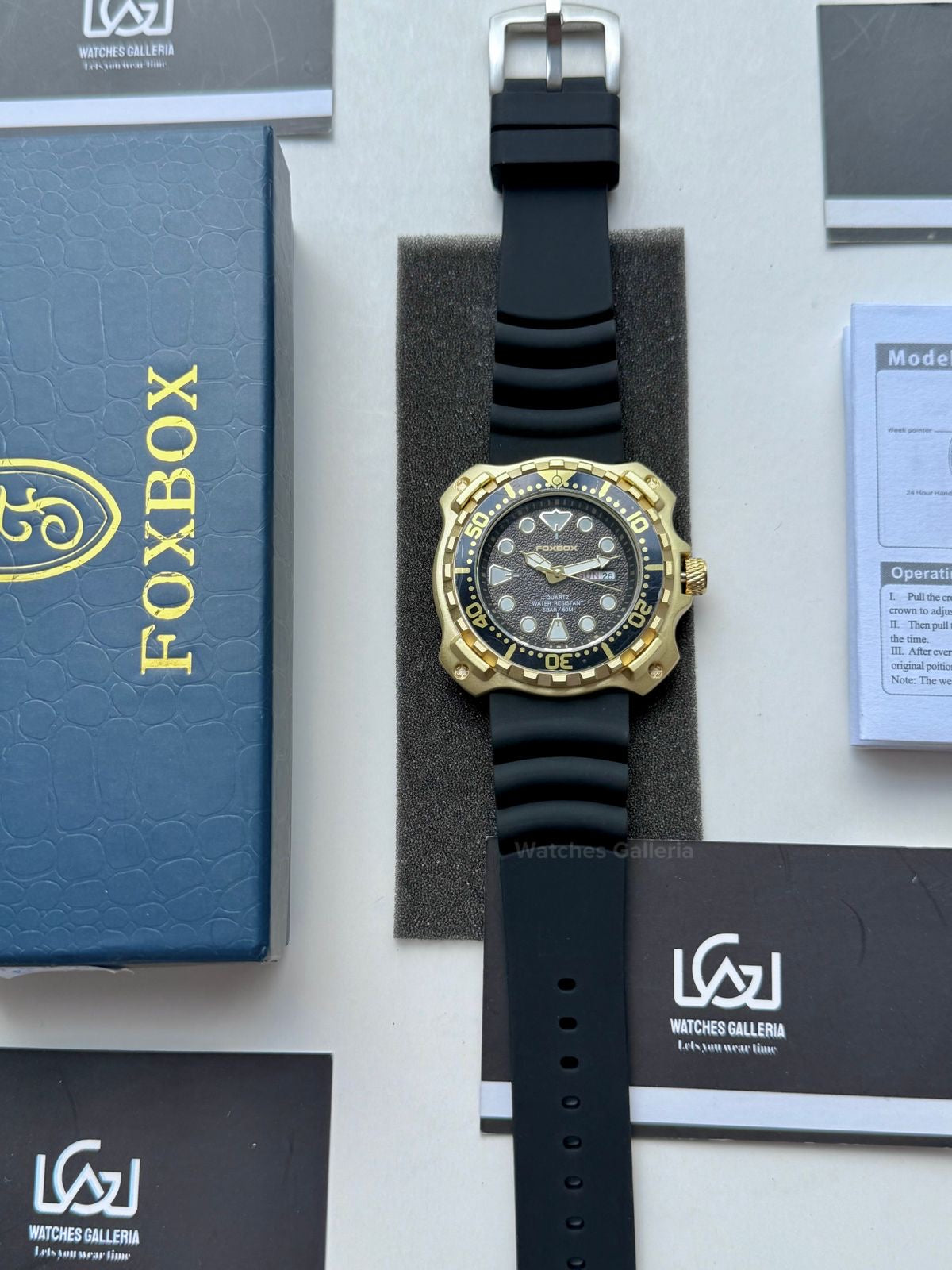 Foxbox Military Style (Gold Black) FB0044 Watches Galleria