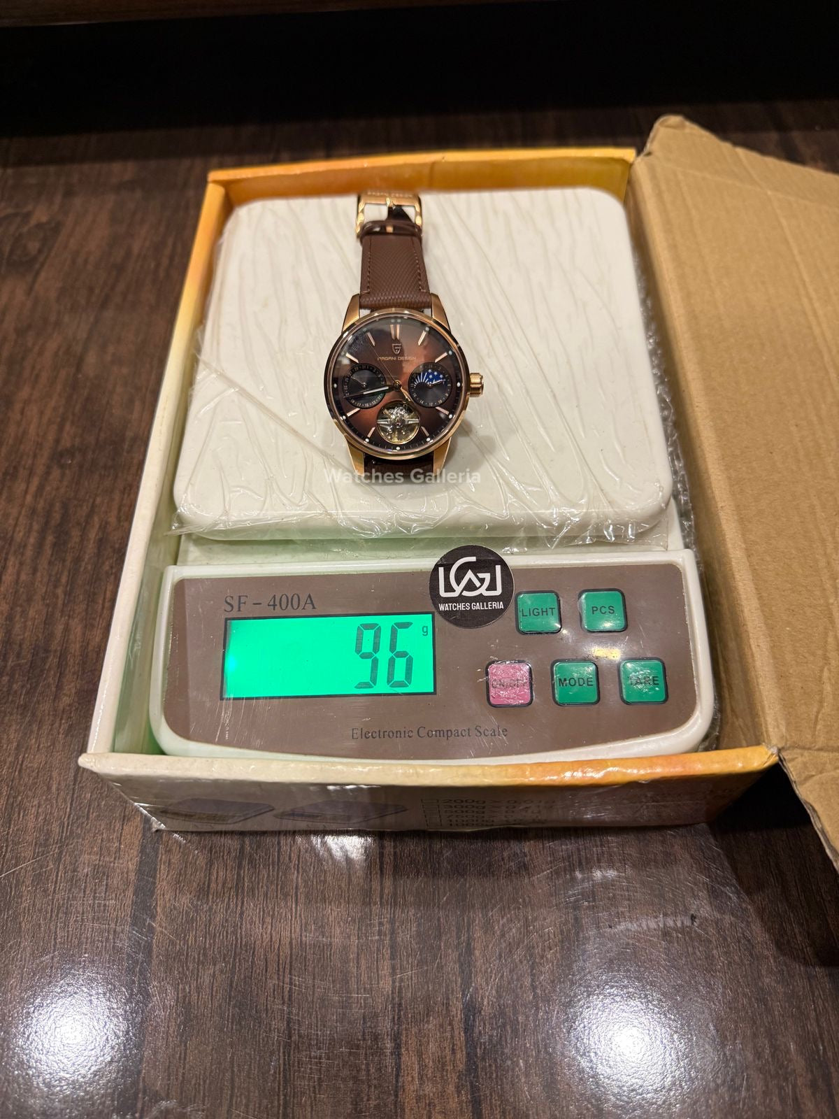 Pagani Design PDys021 Moonphase Flywheel Automatic Latest Watch (Brown/Rose Gold) PD-YS021 Pagani Design in Pakistan