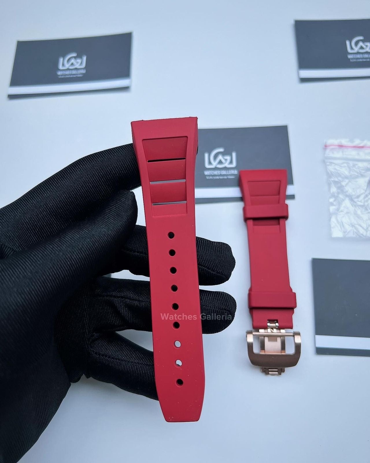 Apple Watch Tonneau Modification Kit Rubber Straps (Red) APB1621 44-45mm
