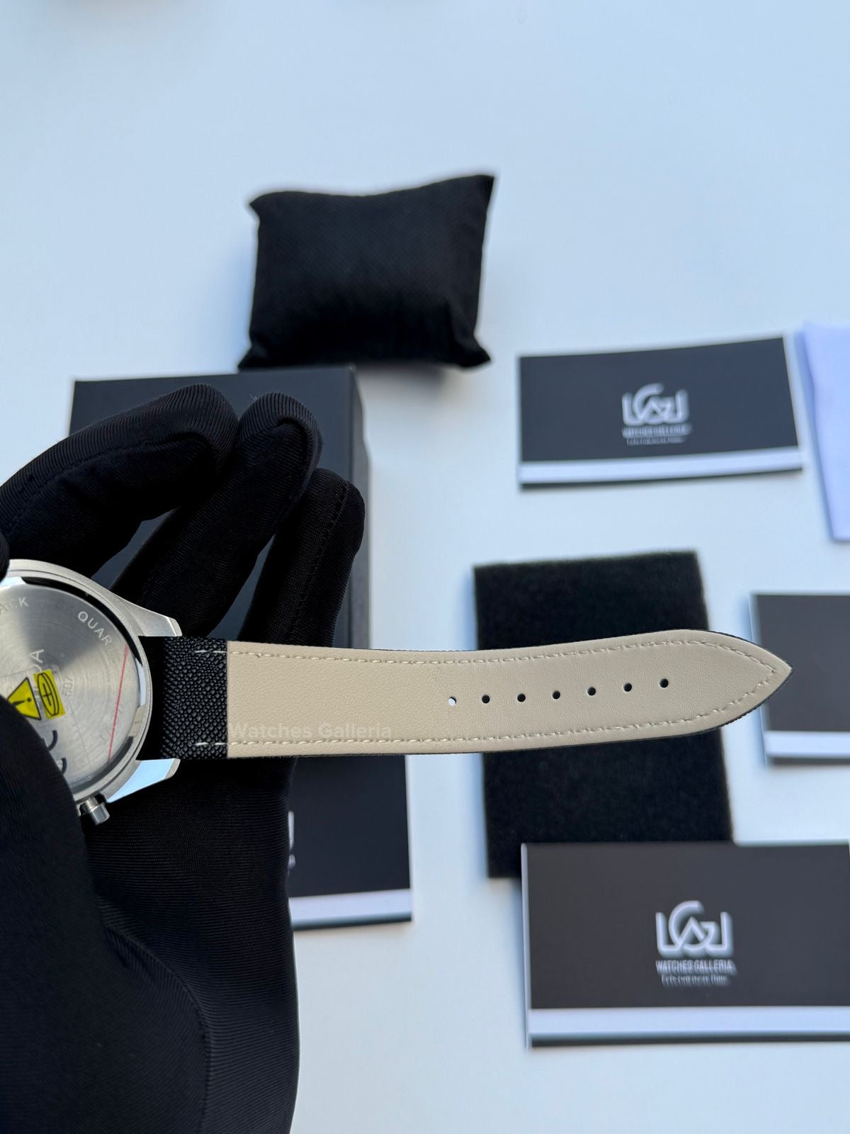 Ciloa Chronograph Leather Quartz (Black) ciloa507 Watches Galleria