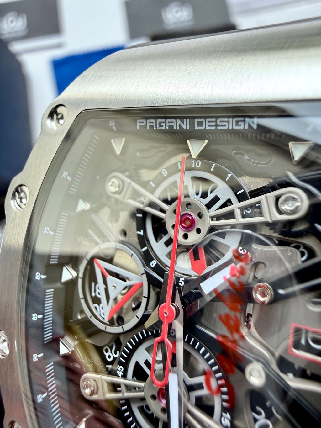 Pagani Design PDys011 Tonneau Chronograph Quartz Watch (Black/Black) - Sapphire Crystal | Japan Epson YM92 | 100% Original in Pakistan