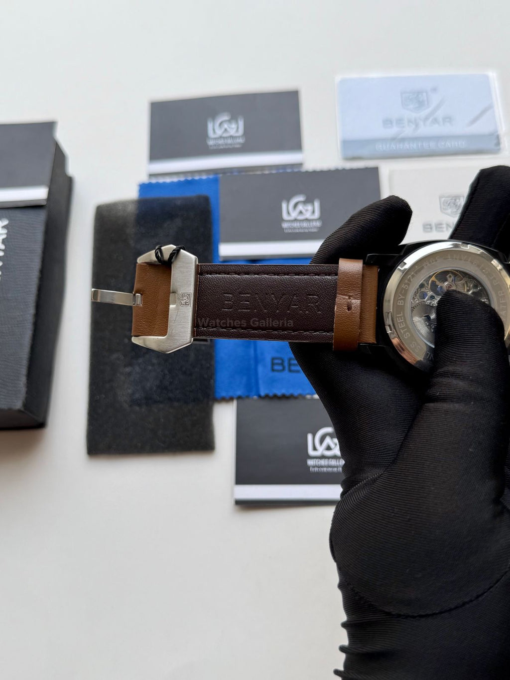 Benyar BY5121 Skeleton Automatic Watch (Black Brown) Benyar in Pakistan