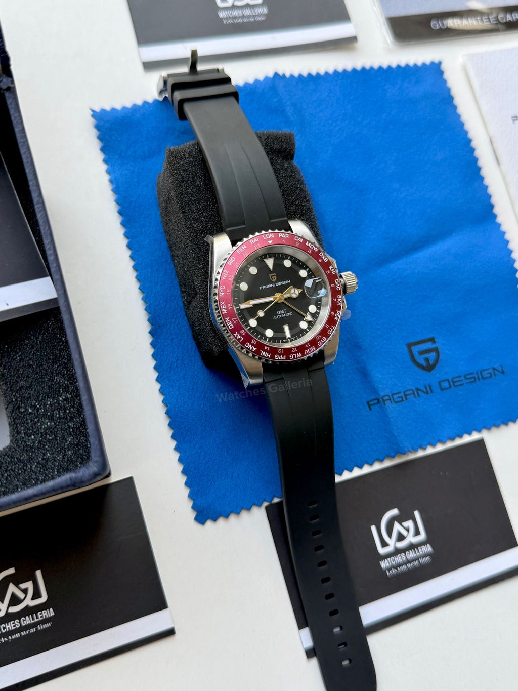 Pagani Design PD1758 World Time GMT Automatic (Red) | Pagani Design Pakistan | PD-1758