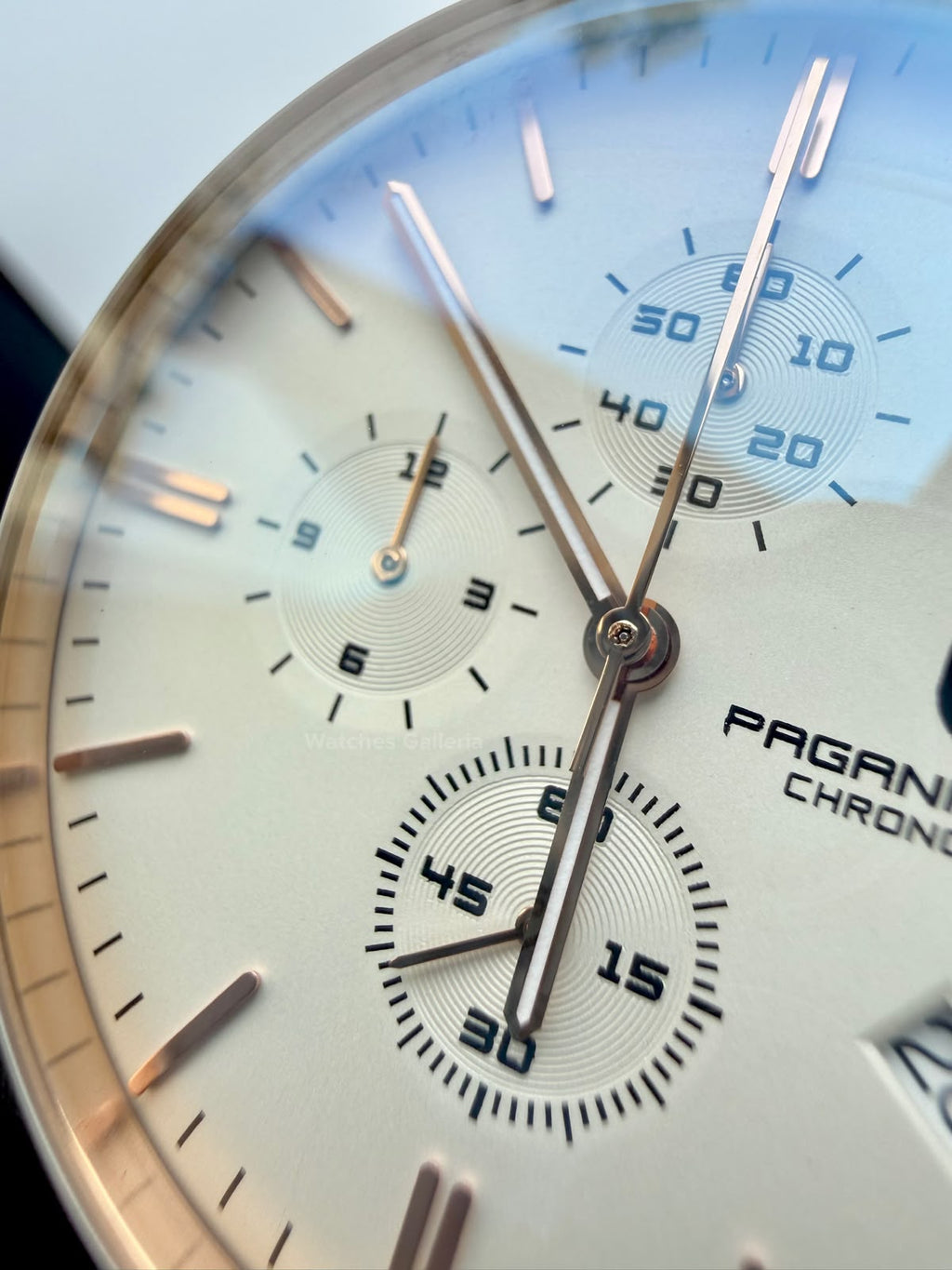 Pagani Design PD2720K |  Blue Rose Gold White | Flight Chronograph Limited Edition Blue Rose Gold White Quartz Watch