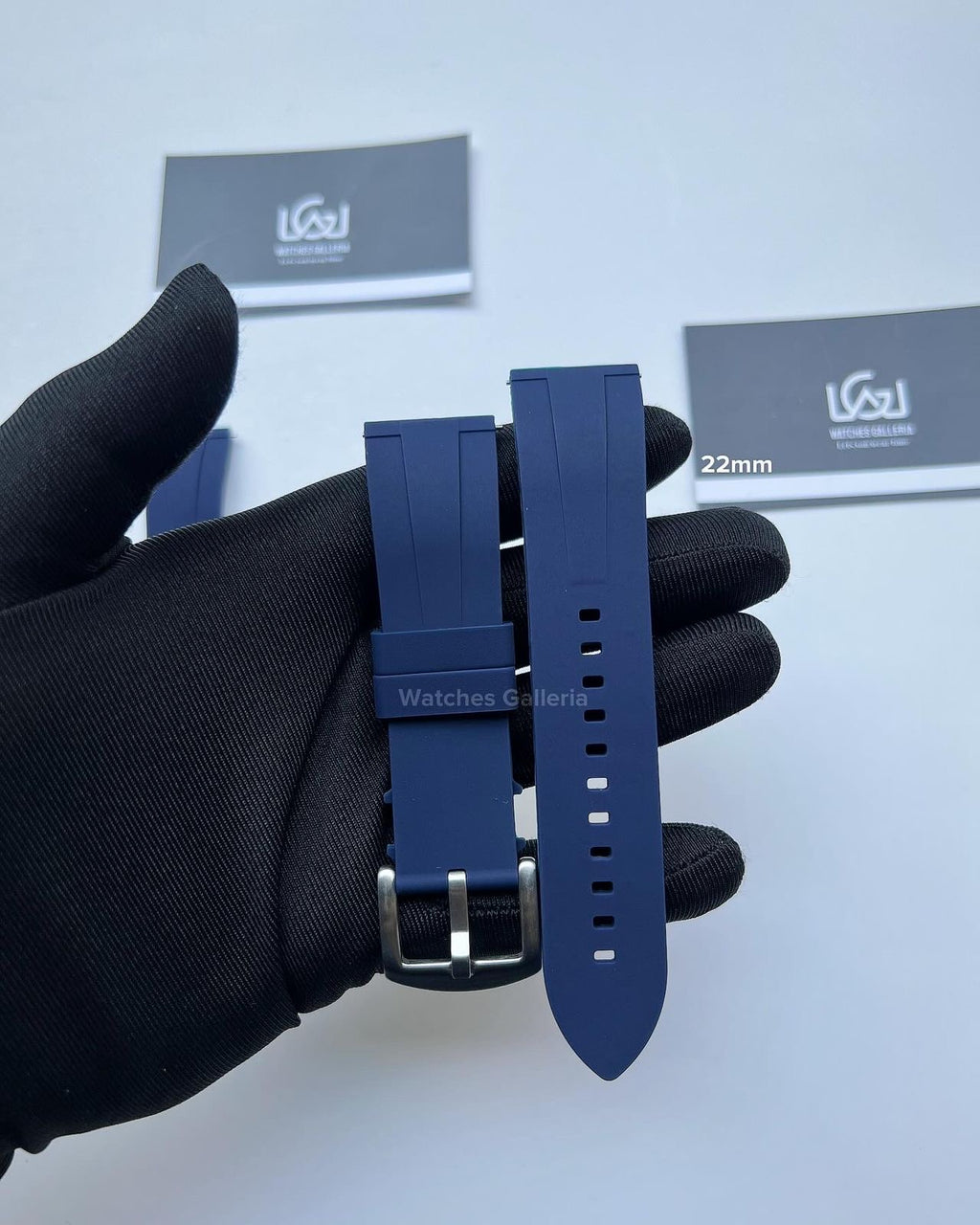 Silicon Straps Quick Release (Blue Silver Buckle) 20mm & 22mm