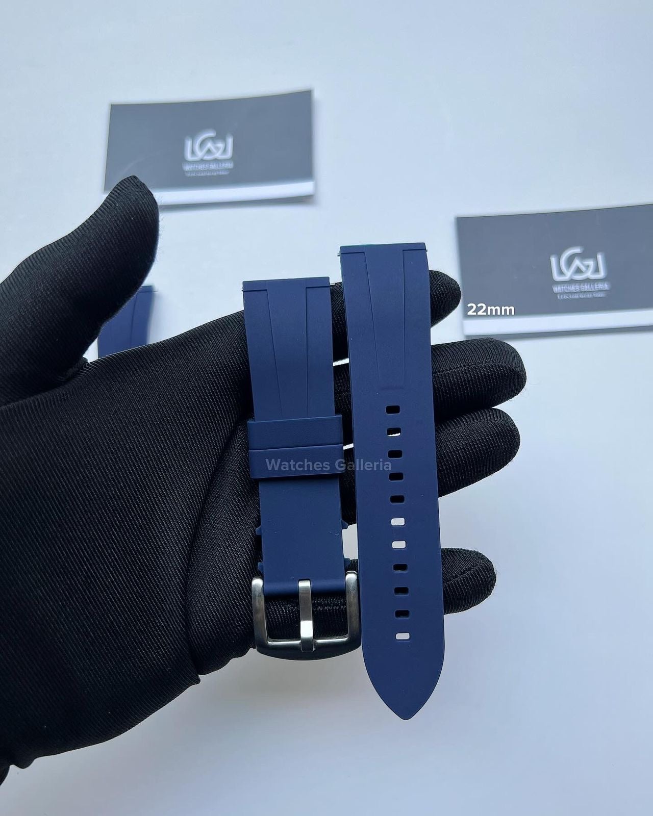 Silicon Straps Quick Release (Blue Silver Buckle) 20mm & 22mm