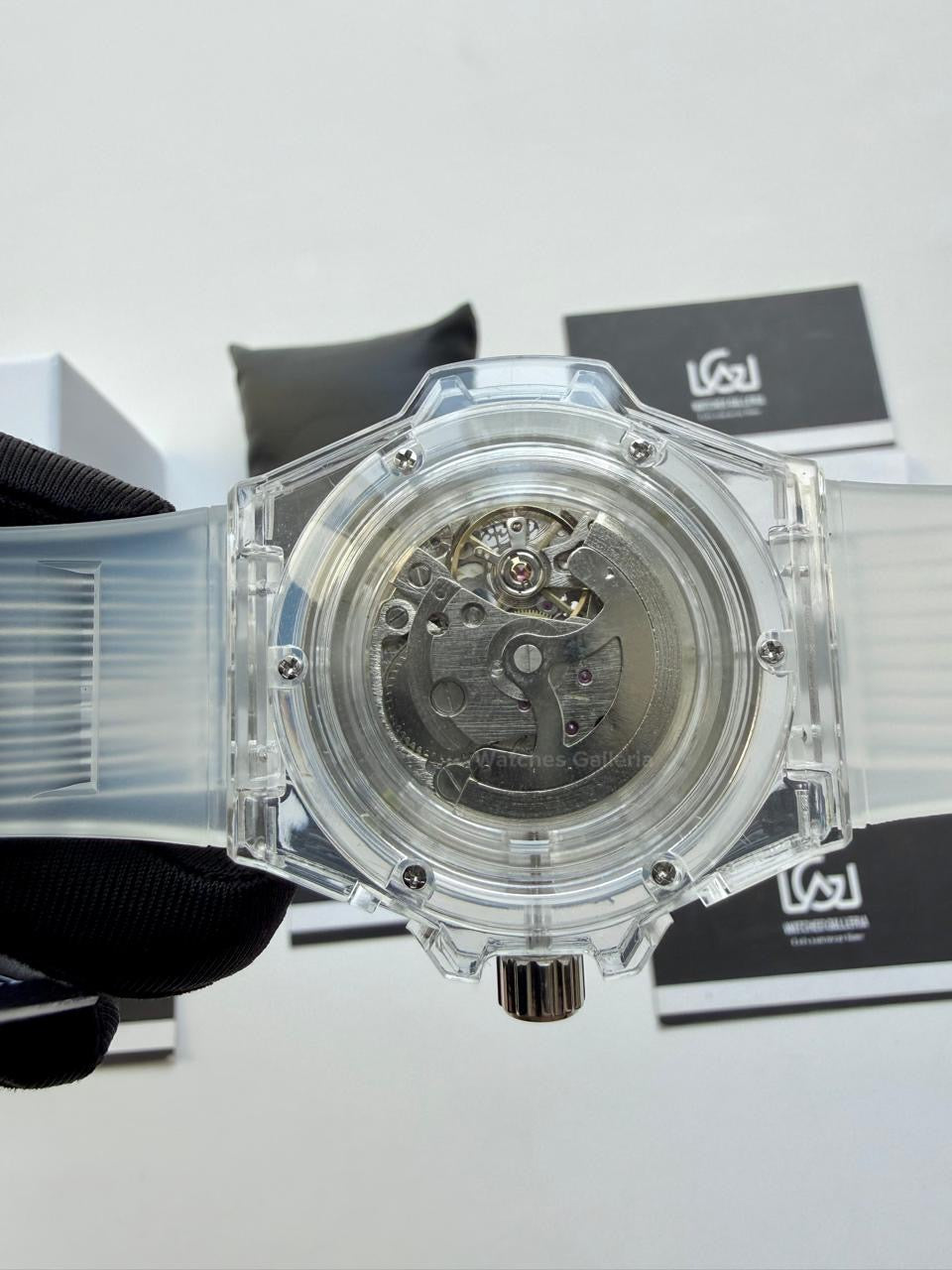 Onola ON3836 Oak Skeleton White Automatic Watch – 49mm Transparent Dial, Bold Sport Design, Pakistan Edition