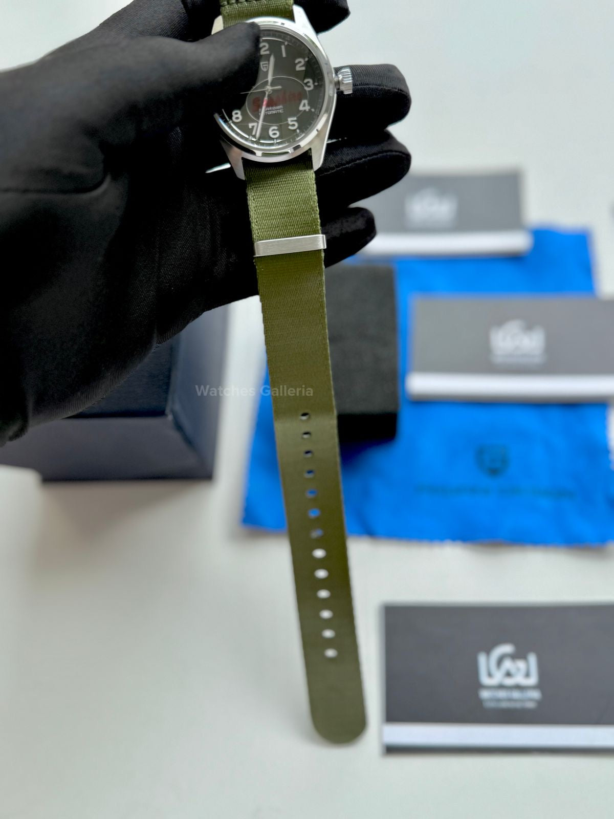 Pagani Design Spirit Pilot Automatic (Green-Nylon Bracelet) PD1717 Watches Galleria