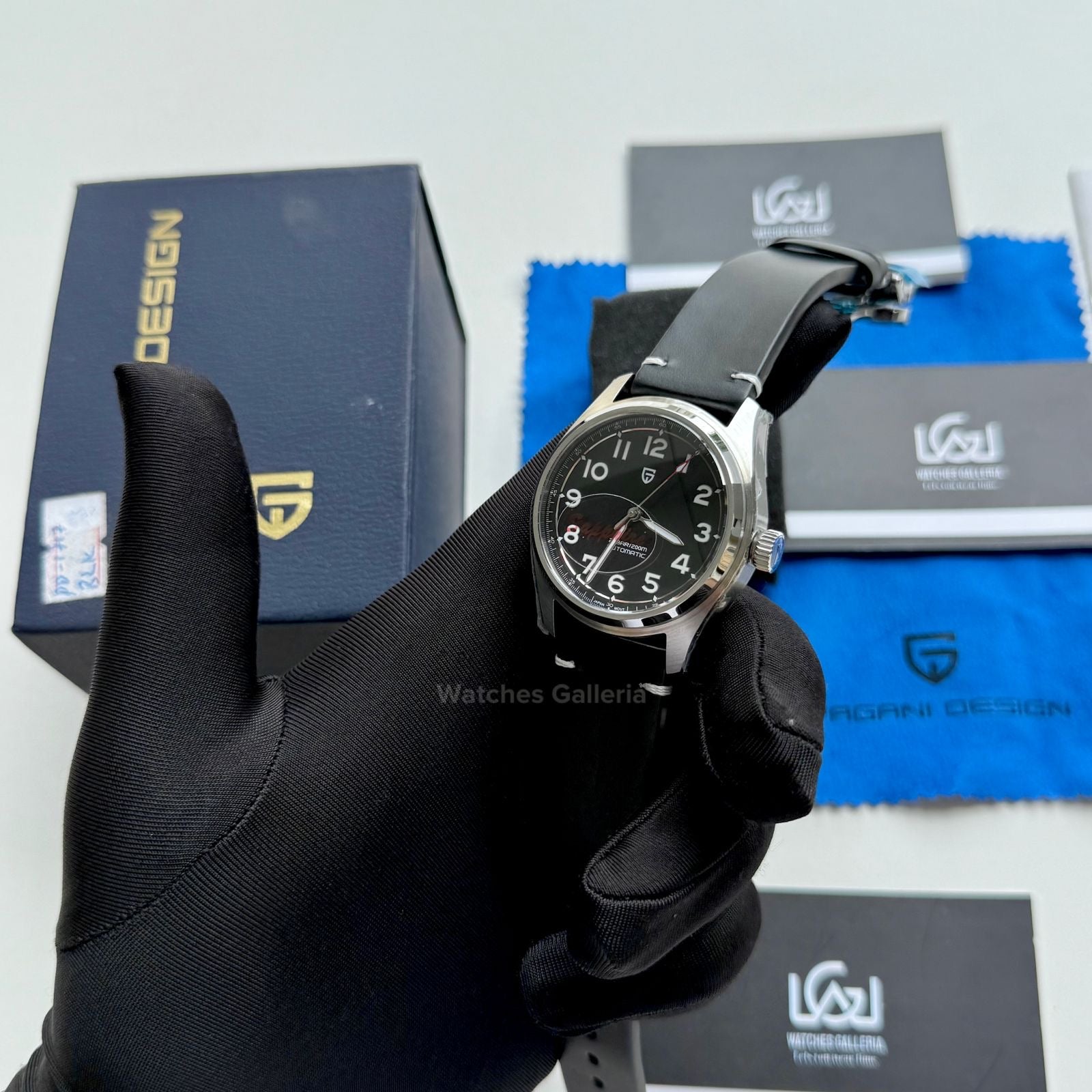 Pagani Design Spirit Pilot Automatic (Black-Leather) PD1717 Watches Galleria
