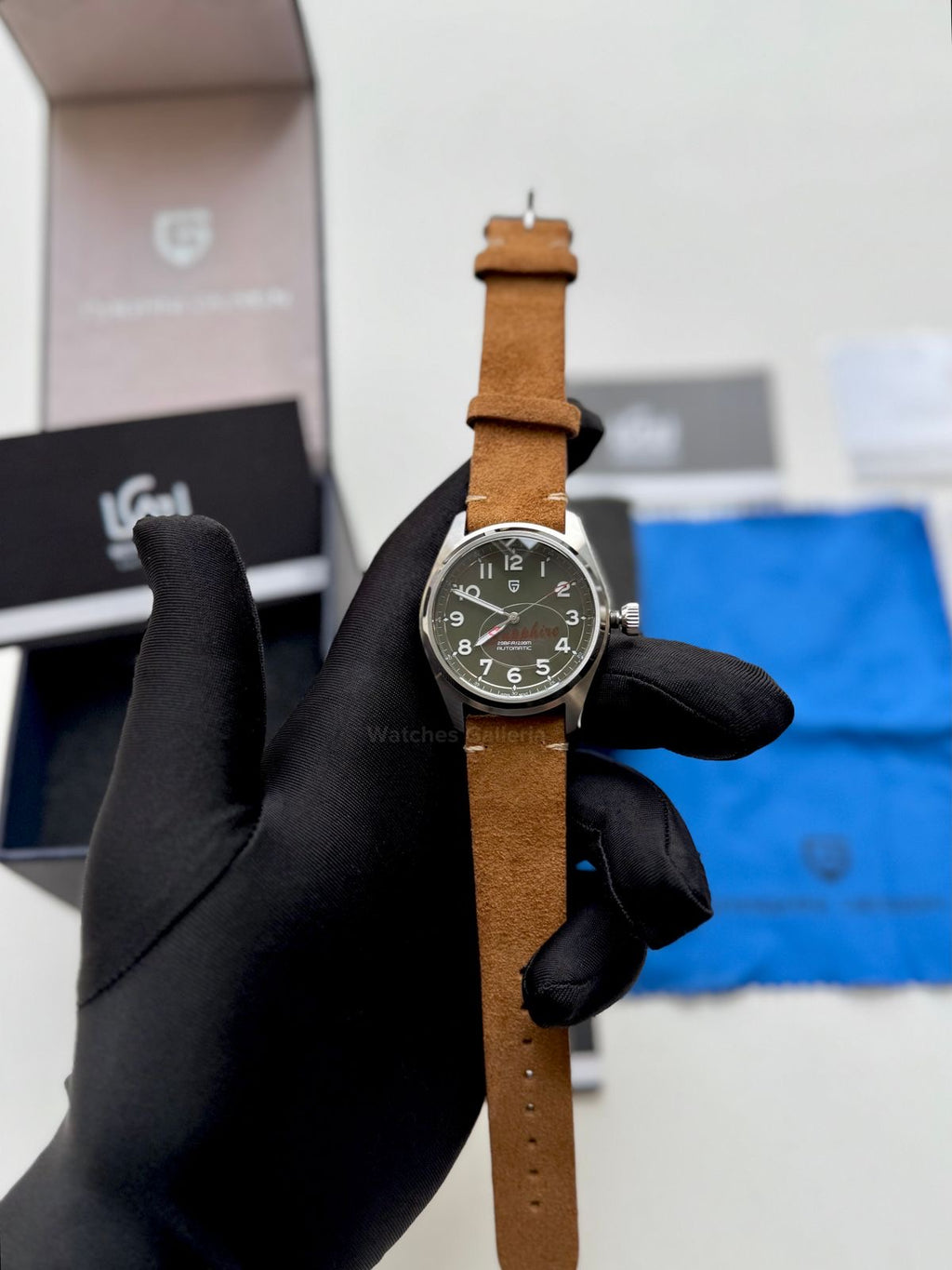 Pagani Design PD1717 Spirit Pilot Automatic (Green Suede Leather Exclusive) Pagani Design in Pakistan