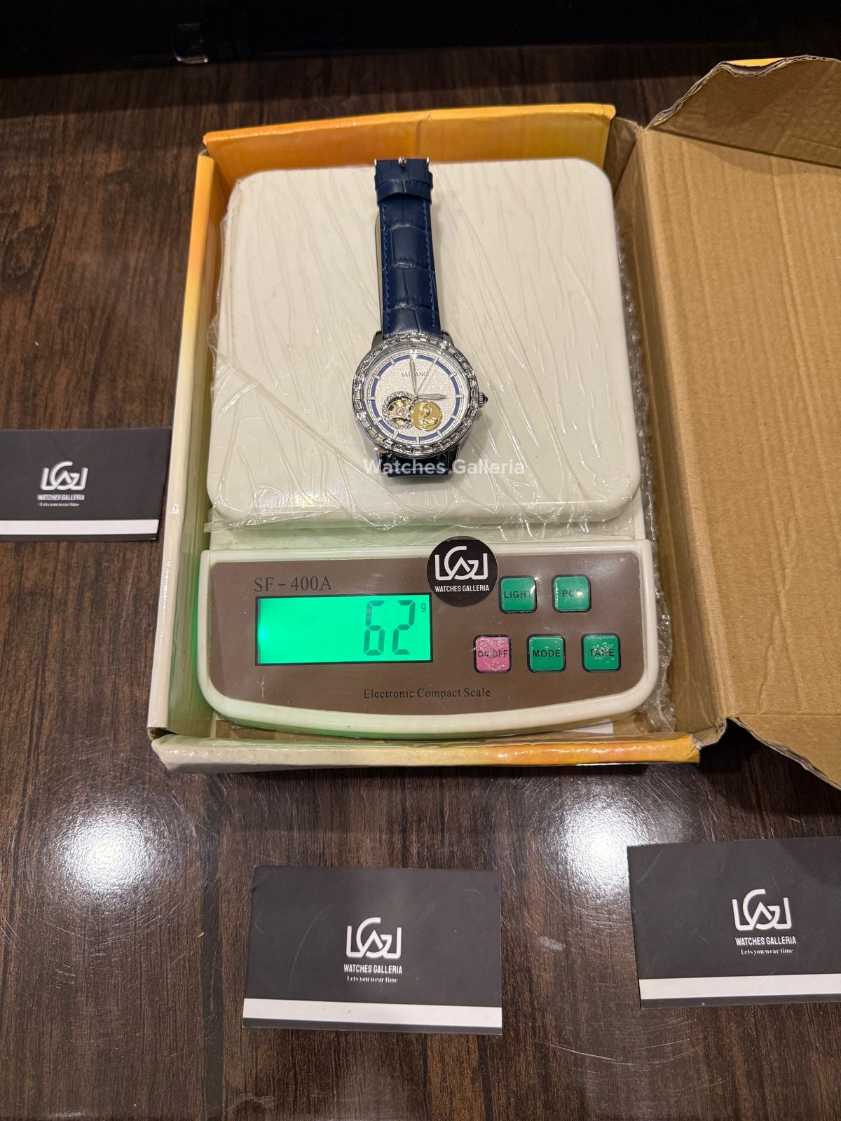Sailang Open Heart Watch Automatic (Blue) 6603C Watches Galleria