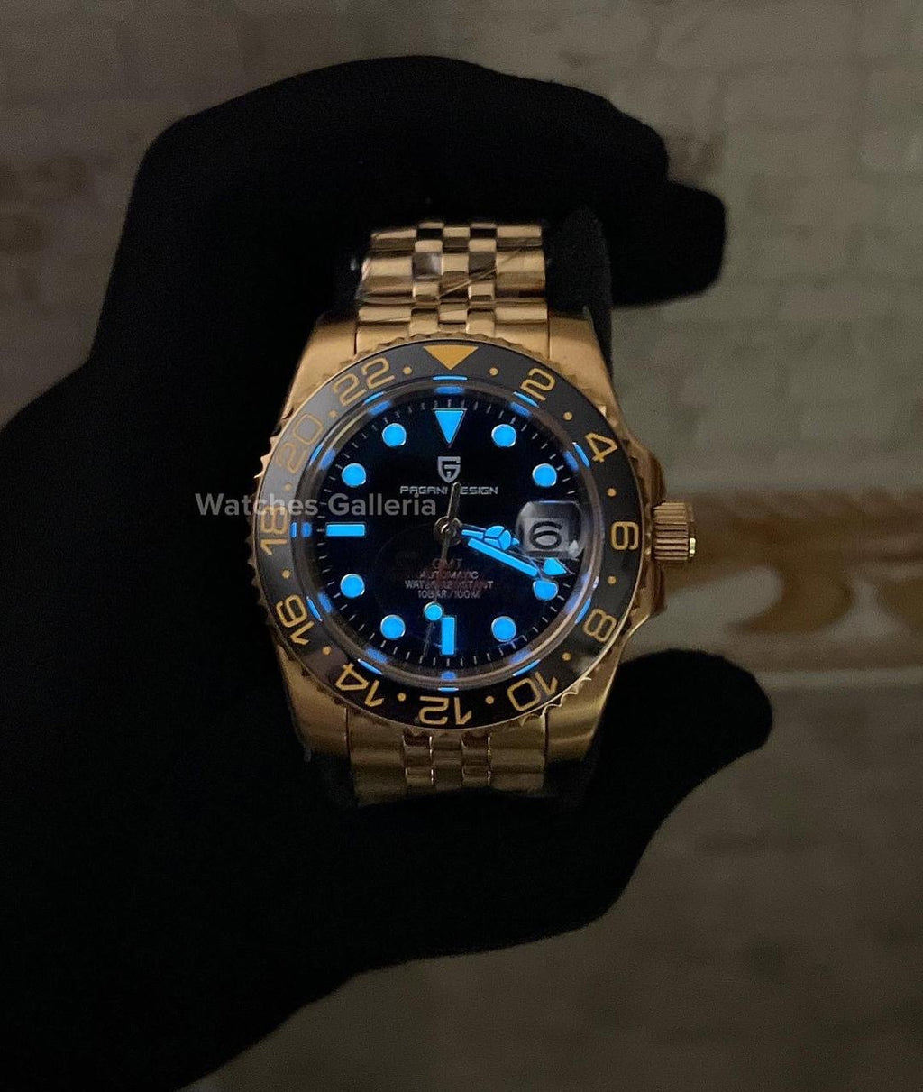 Pagani Design GMT Master V5 (Gold Black) PD1662